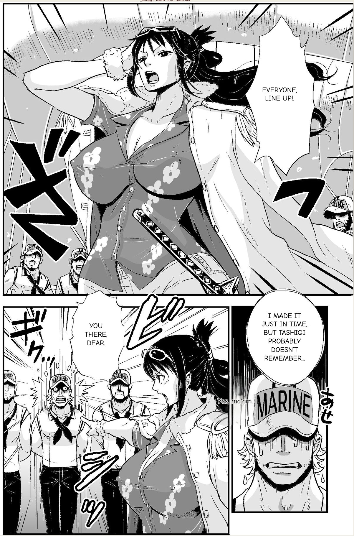 [Oukokusan (Kakutou Oukoku)] Kaigun no Onna (One Piece) [English] image number 37