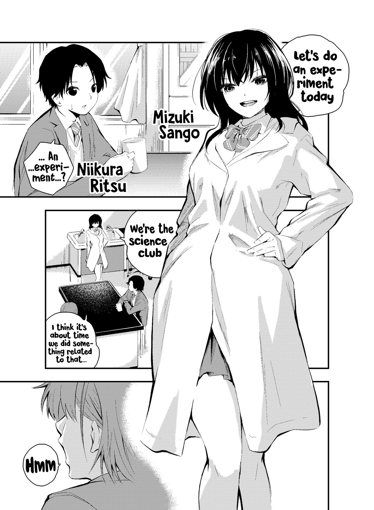 [Hatsuyasumi] Jikken o Shiyou. Classmate ni Barenai-you ni Hadaka de Jugyou o Ukeru!? | Let's do an experiment. Can we take lessons naked without our classmates discovering us...? [English] [Hikari no Kaze] 图片编号 3