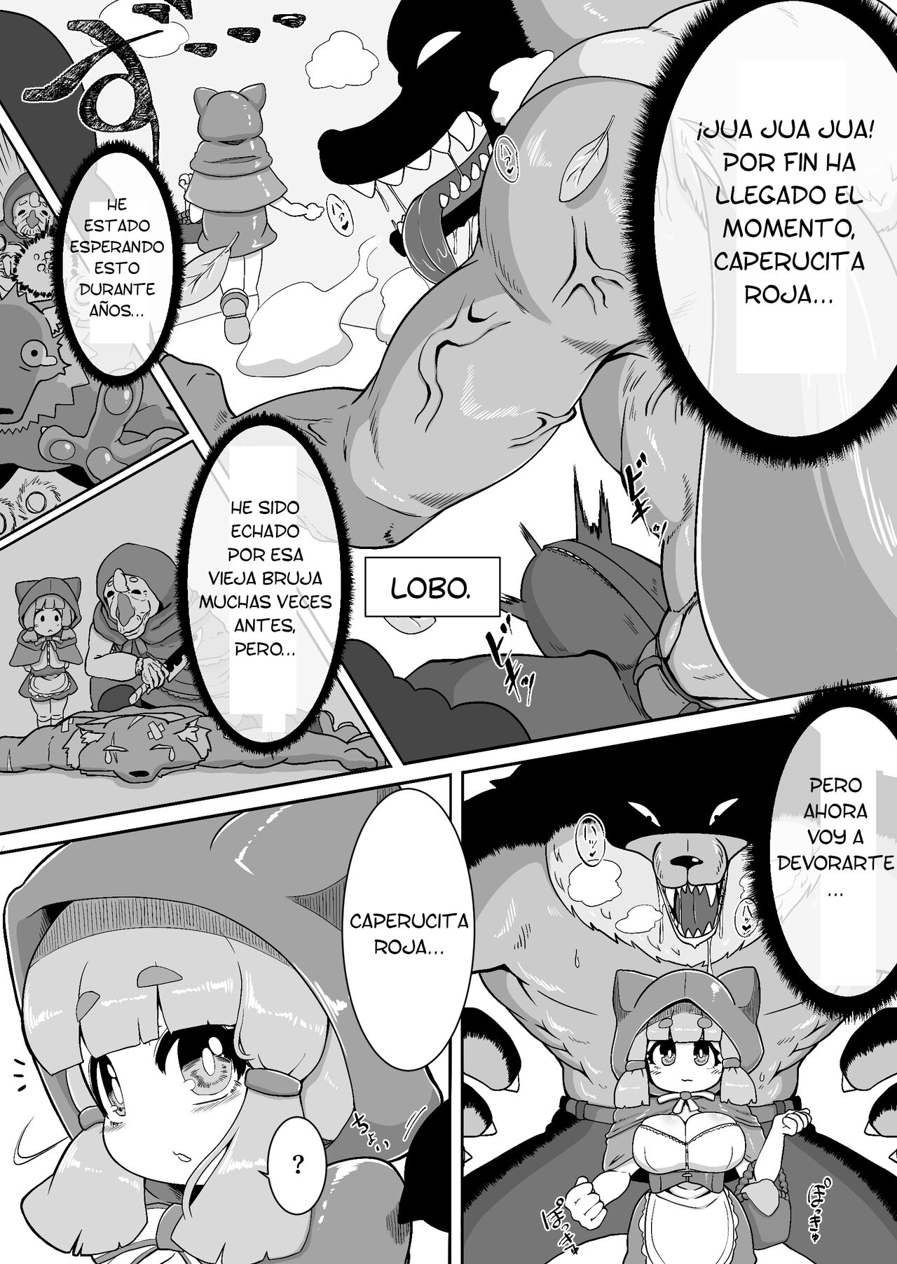 Akazukin-chan ga ōkami-san ni hageshiku okasa reru dake no manga numero di immagine  3