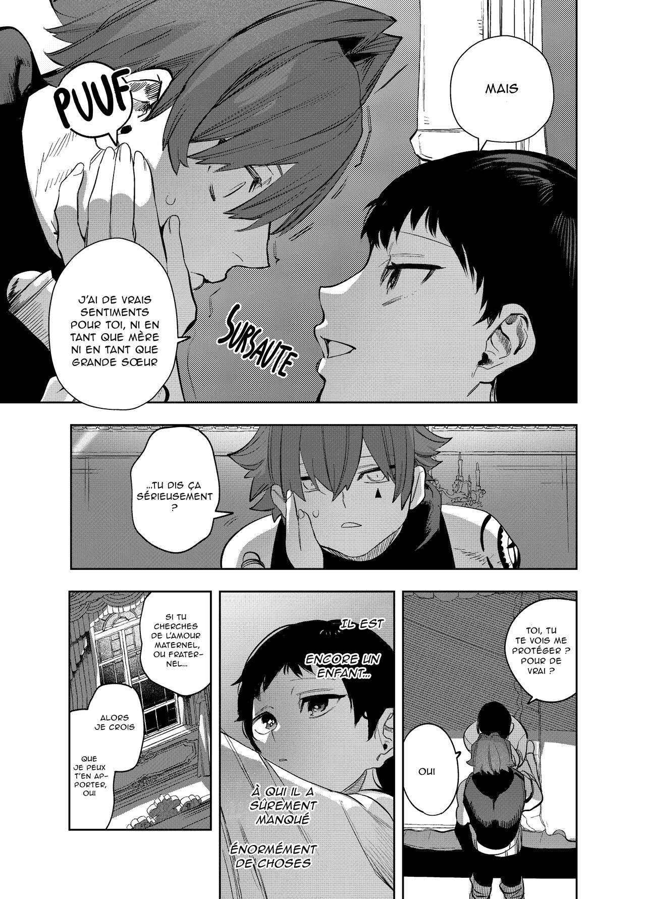 [Sakiccyo dake!(Horita ahan)] Isekai Trip Saki de Tasuketekureta noha, Hitogoroshi no Syounenn deshita. 4 | Le jeune garçon qui m'a sauvée quand j'ai trébuché dans un autre monde était un meurtrier. 4 [French] 图片编号 43