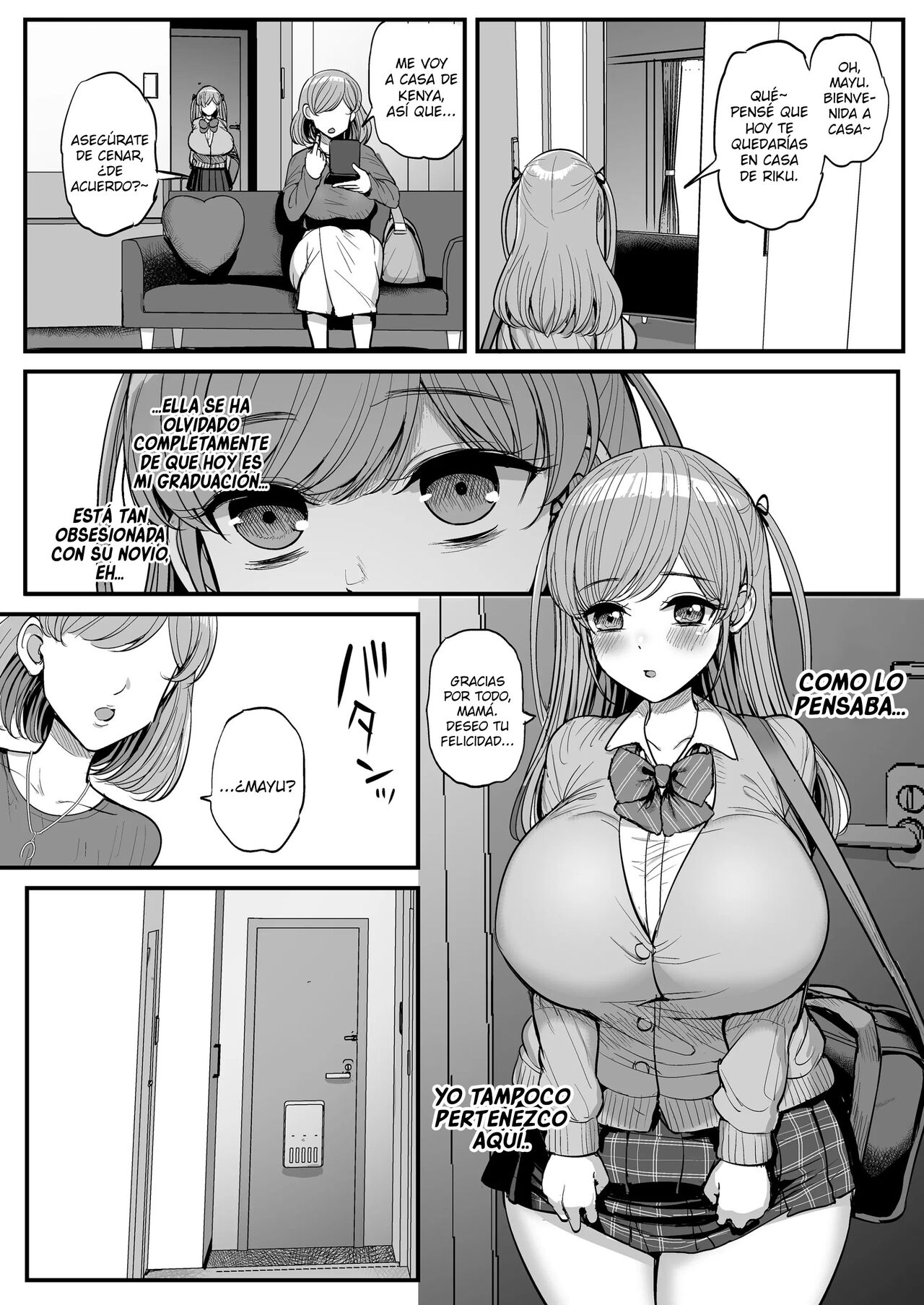 [Sanman Sanzen Koiking (Tyranu)] Minimum Kanojo wa Oyaji no Seidorei -Kazoku Ryokou Hen- | Mi Pequeña Novia Es La Esclava Sexual De Mi Padre ~Graduación~ [Spanish] [Lo Hago por Diversión] [Digital] numero di immagine  49