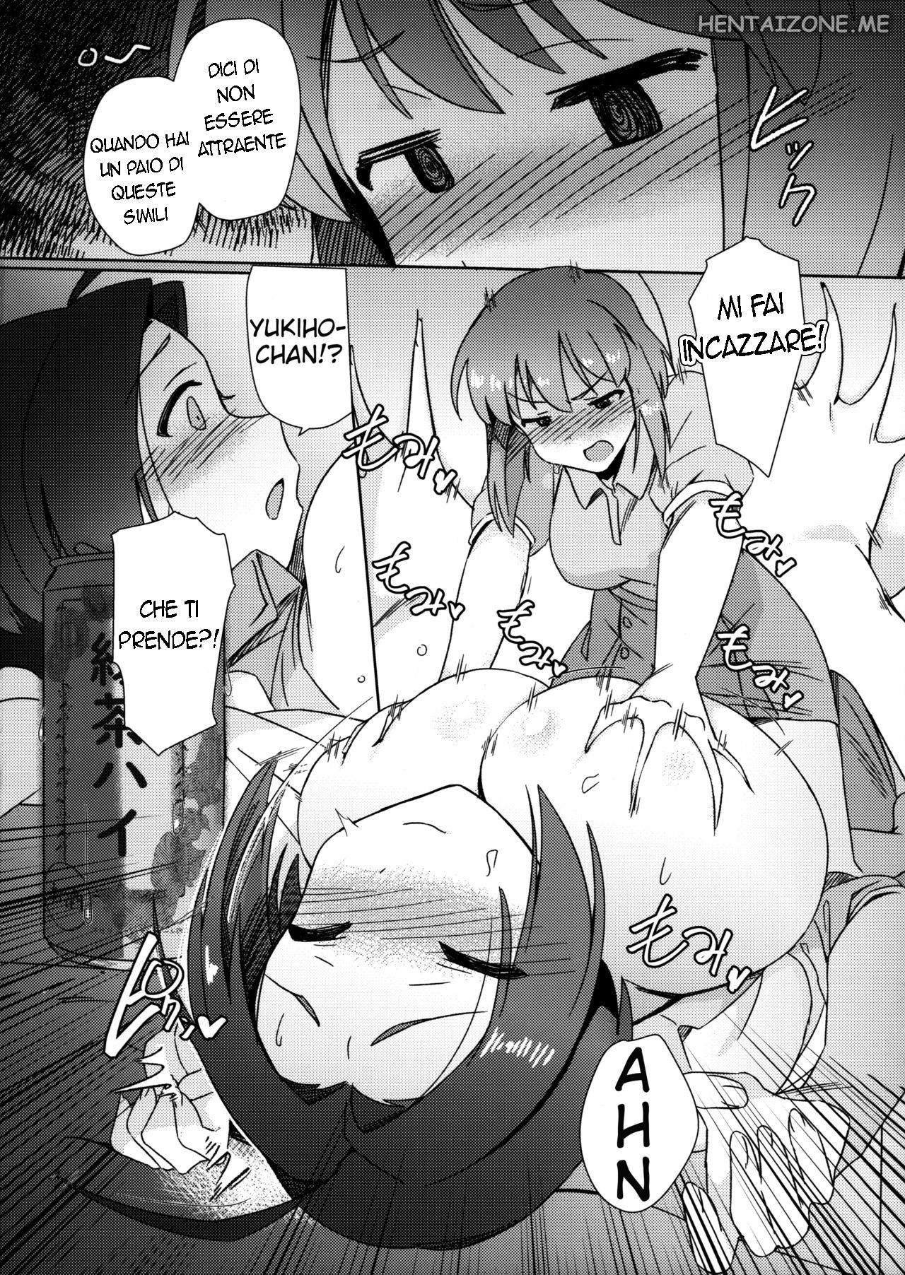 (C96) [Suimitsutou Koubou (Momo no Suidousui)] Yuki Chinpo - Horoyoi Azusa san ga Futanari Yukiho to H suru Hon | Mi Prendera come Moglie (THE IDOLM@STER) [Italian] image number 7