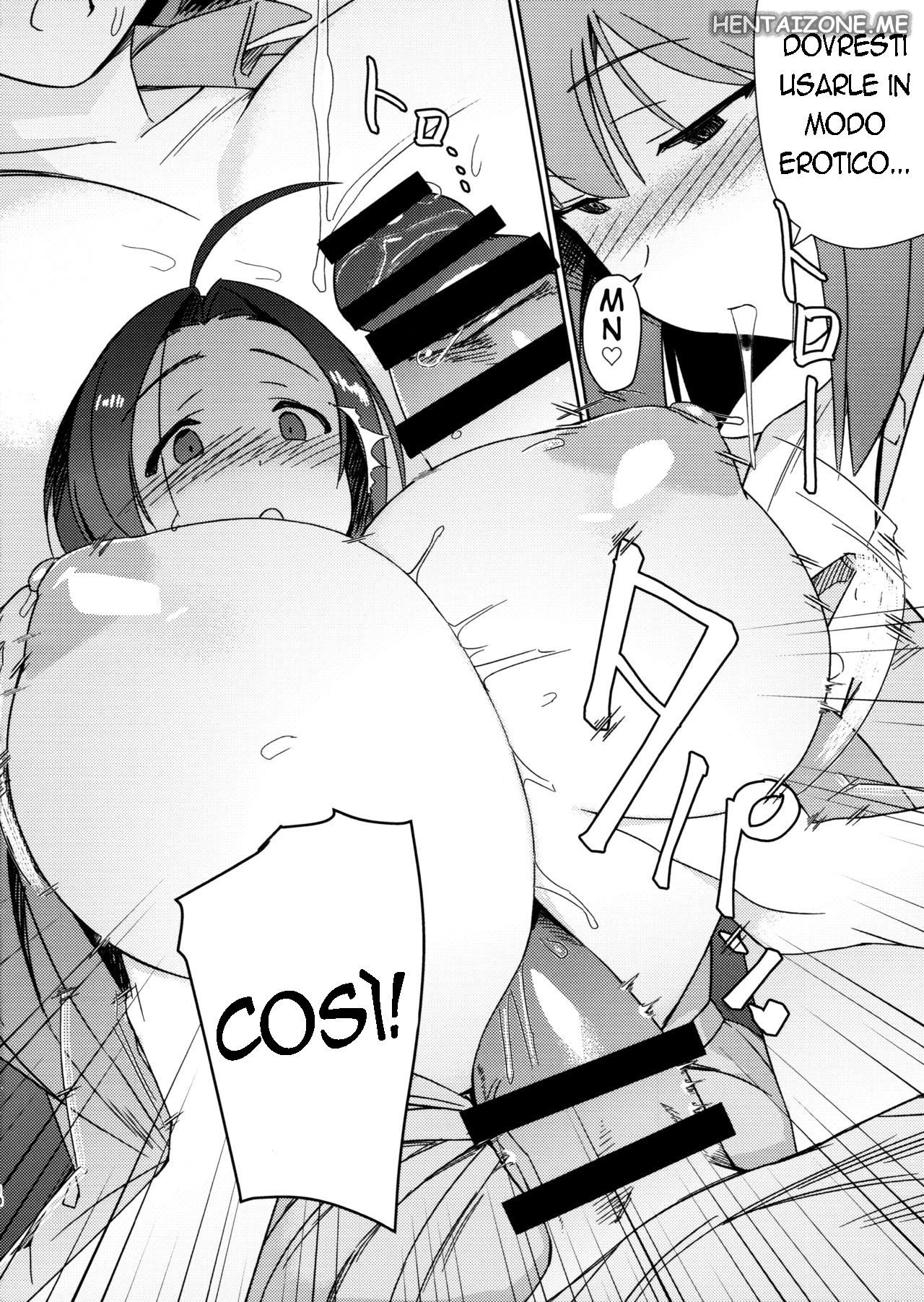 (C96) [Suimitsutou Koubou (Momo no Suidousui)] Yuki Chinpo - Horoyoi Azusa san ga Futanari Yukiho to H suru Hon | Mi Prendera come Moglie (THE IDOLM@STER) [Italian] image number 9