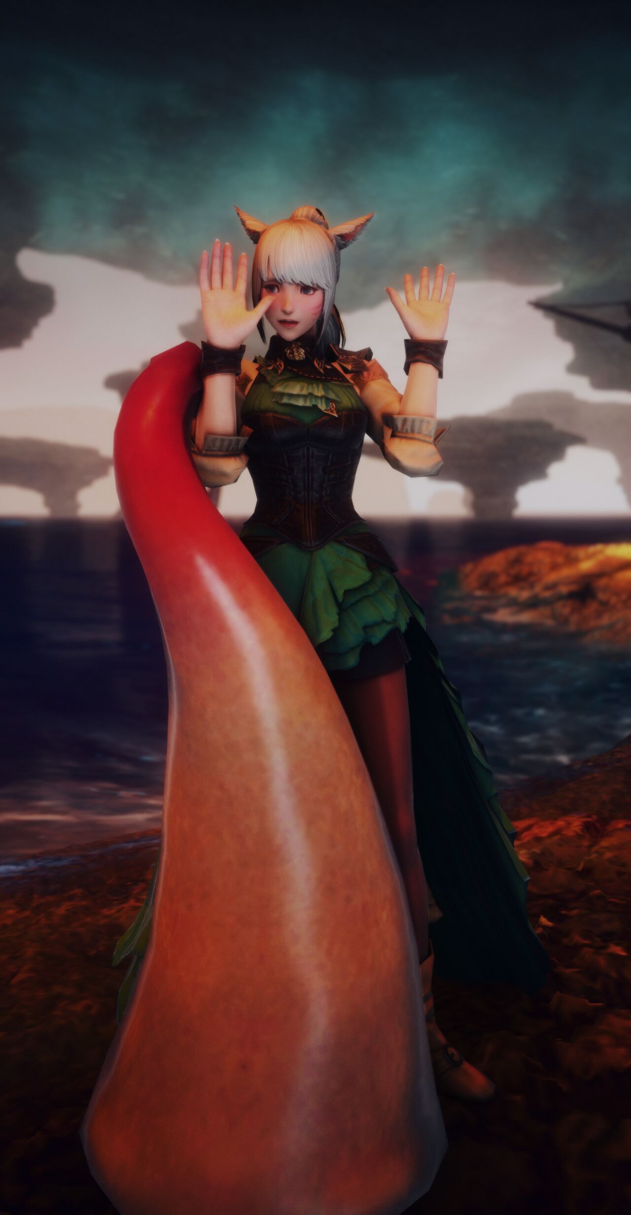 [Unidentified Flying Baumkuchen (Nanase Kokono)] Miqo'te ga Kawai sugiru no ga Ikenai node Keisotsu ni Hydra Ike ni Nageiretai (Final Fantasy XIV) [Chinese] [作死战士少年渣个人翻译] [Digital] image number 27