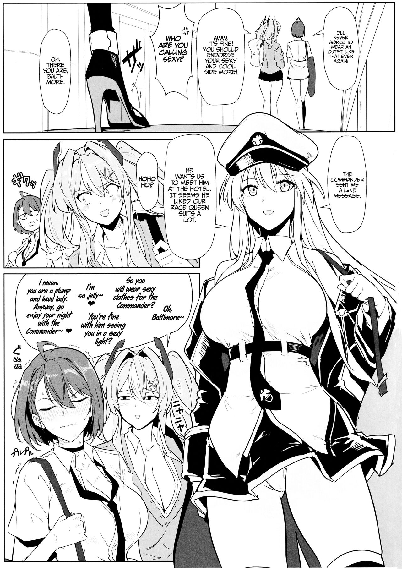 (C102) [Hokkebain! (Halcon)] Race Queen na Enterprise to Baltimore to Sukebe suru Hon | A Book about Race Queens Enterprise and Baltimore being Lewd (Azur Lane) [English] [LunaticSeibah] 4eme image