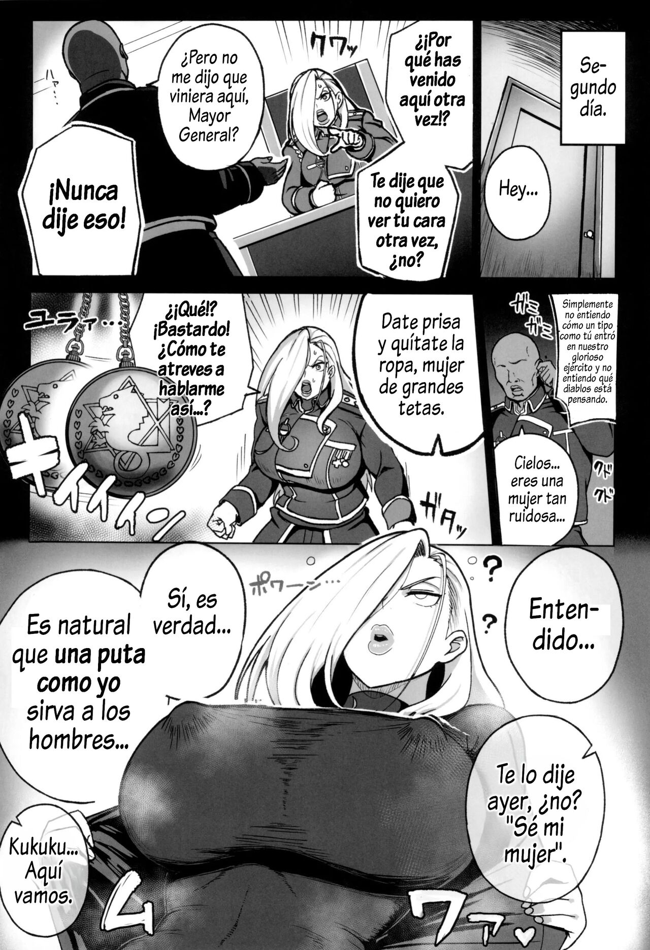 (C102) [Guhan Shounen] Jukujo Shougun VS Saimin no Renkinjutsushi (Fullmetal Alchemist) [Spanish] [Al Chile No se Scan] image number 8
