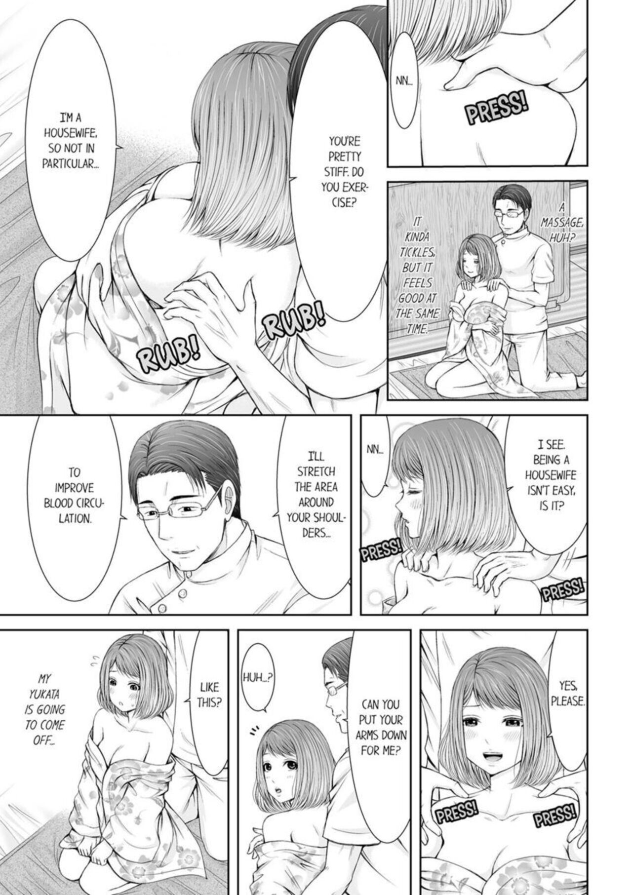 [Icelatte] Seitraishi ni Jirasare Tsuzuketa Tsuma ~Otto ni wa Ienai Nureiki Massage | A Wife who Gets Teased Continually by a Masseur ー A Massage that Makes Me Cum Behind My Husband’s Back 1 [English] 图片编号 11