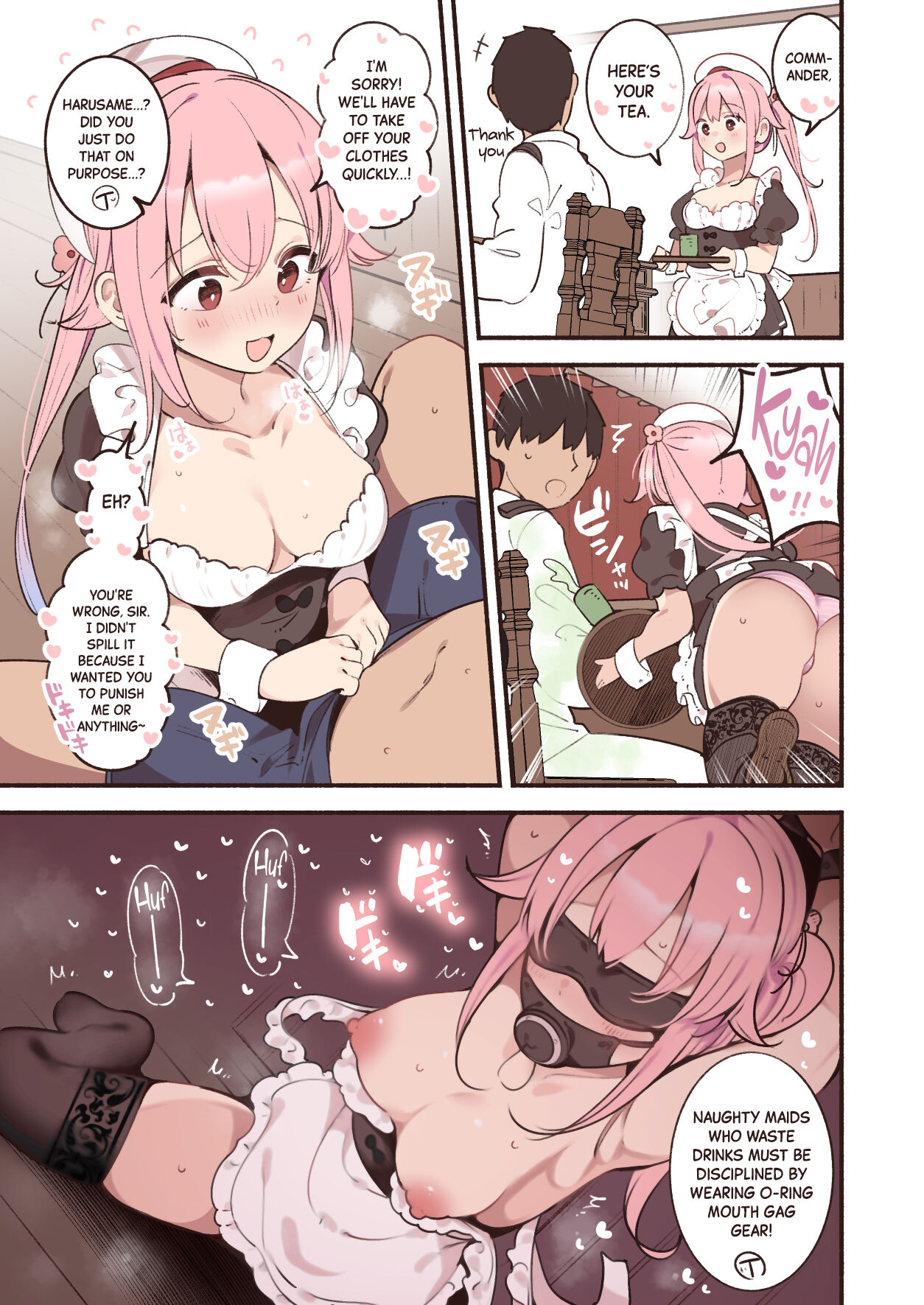 [Suzuki Toto] HarusaMaid ni Oshioki Imarachio | HarusaMaid's Deepthroat Punishment (Kantai Collection -KanColle-) [English] [Black Grimoires] image number 2