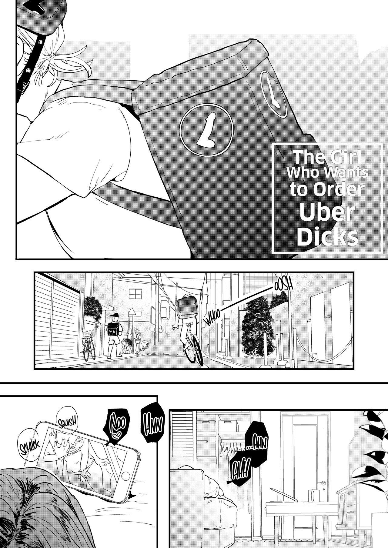 [Denbu Momo] The Girl Who Wants to Order Uber Dicks [Histoire d'Hentai][French] image number 4