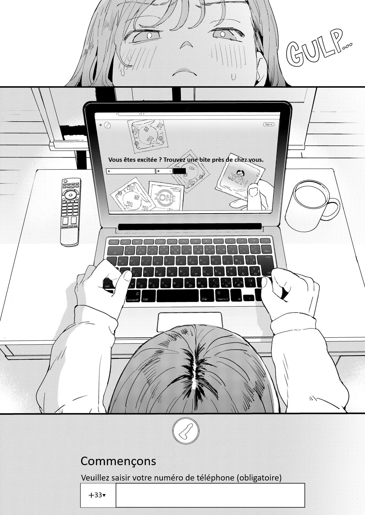 [Denbu Momo] The Girl Who Wants to Order Uber Dicks [Histoire d'Hentai][French] image number 10