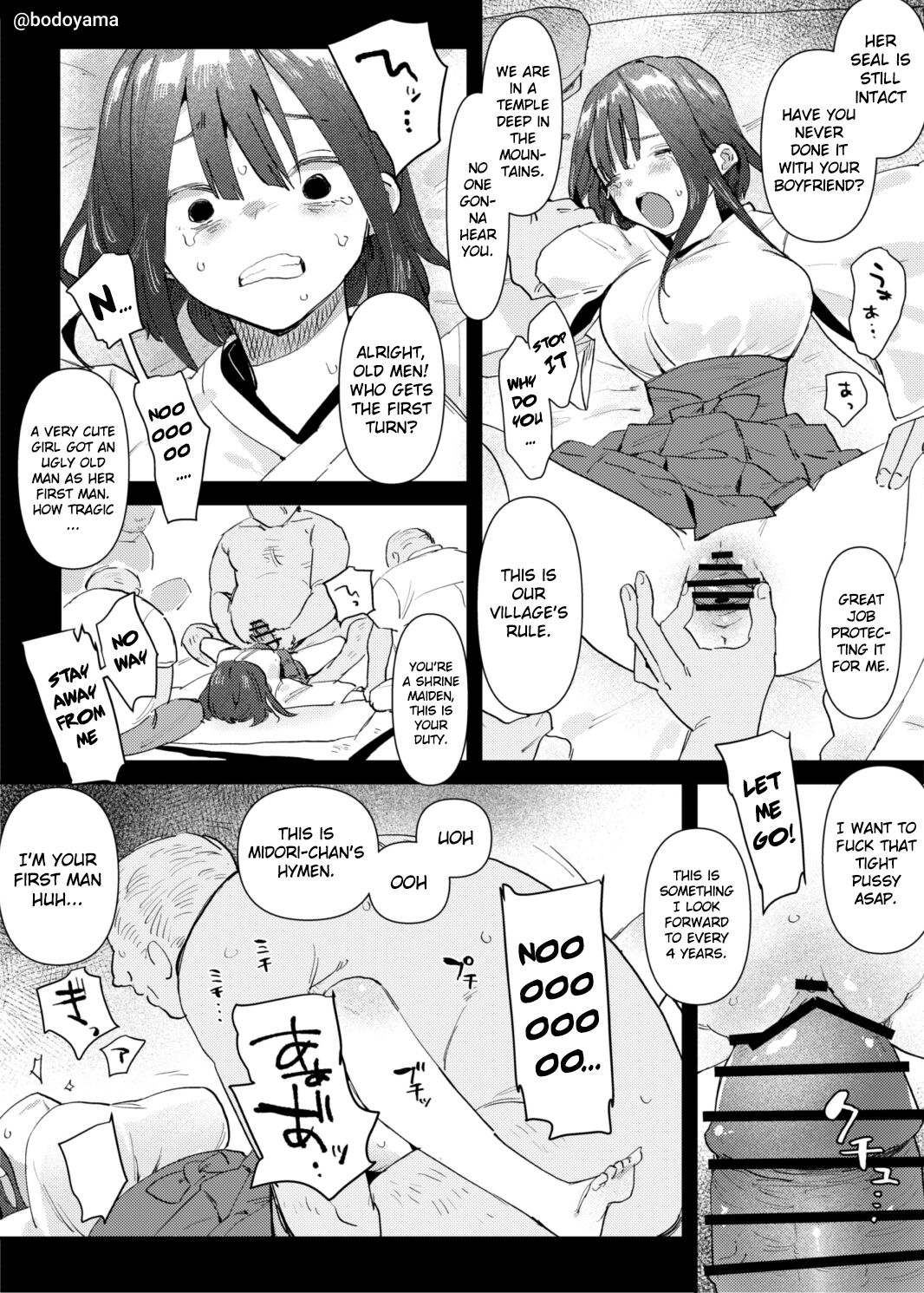 [Bodoyama] A story about a girl being forced to sacrifice her virginity as a village shrine maiden. [English] [Gagak_Ireng] image number 2