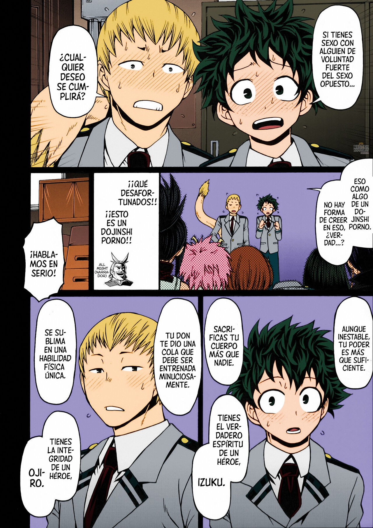 (C90) [CELLULOID-ACME (Chiba Toshirou)] POPPIN' GIRLS (My Hero Academia) [Spanish] [Mister Nugget] [Colorized] imagen número 3