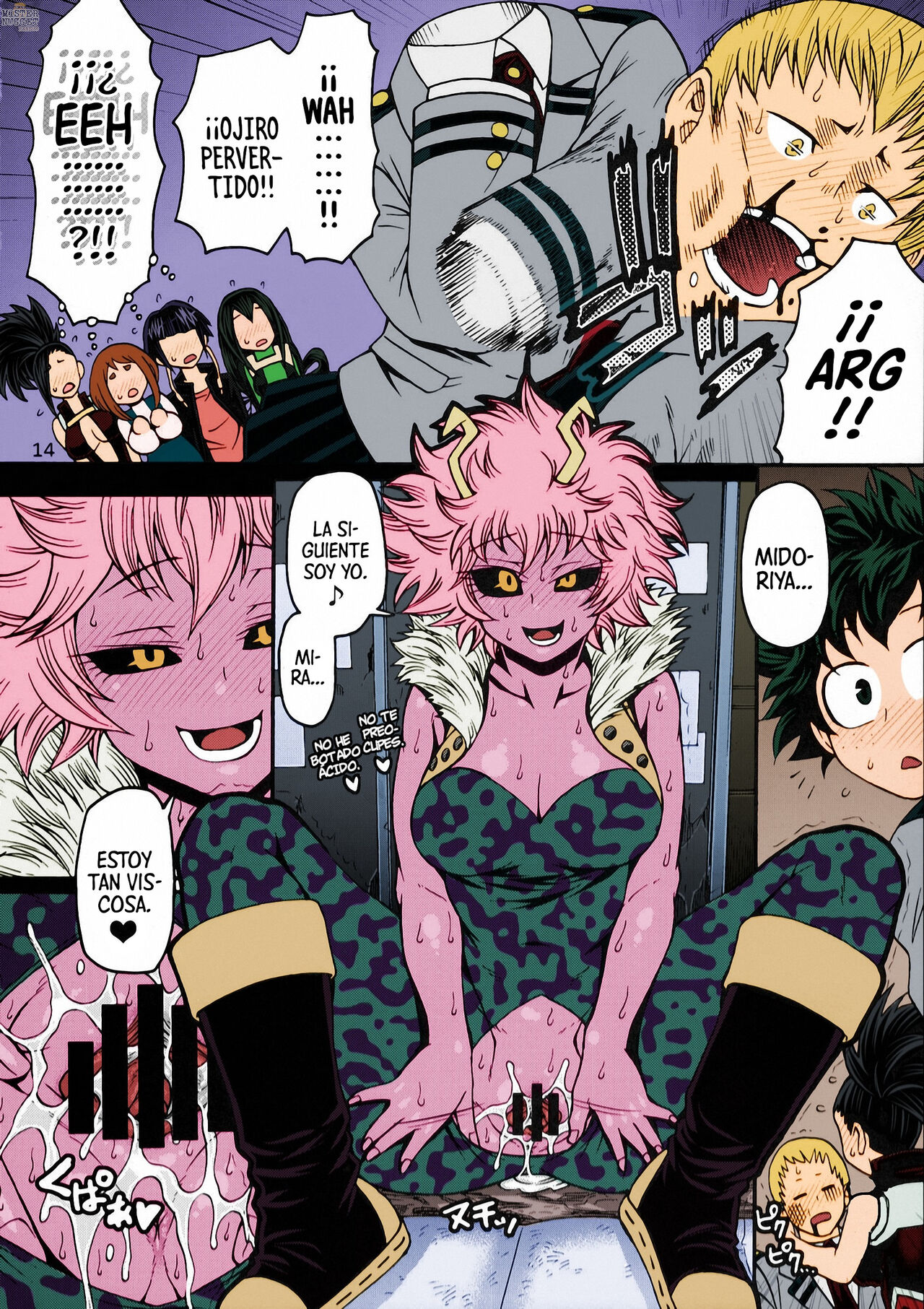 (C90) [CELLULOID-ACME (Chiba Toshirou)] POPPIN' GIRLS (My Hero Academia) [Spanish] [Mister Nugget] [Colorized] imagen número 13