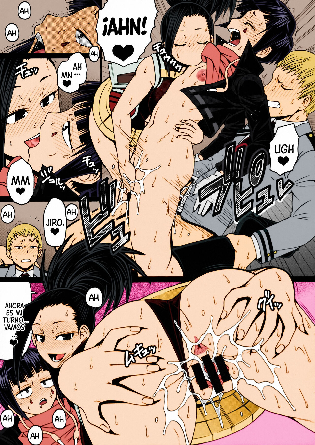 (C90) [CELLULOID-ACME (Chiba Toshirou)] POPPIN' GIRLS (My Hero Academia) [Spanish] [Mister Nugget] [Colorized] imagen número 18