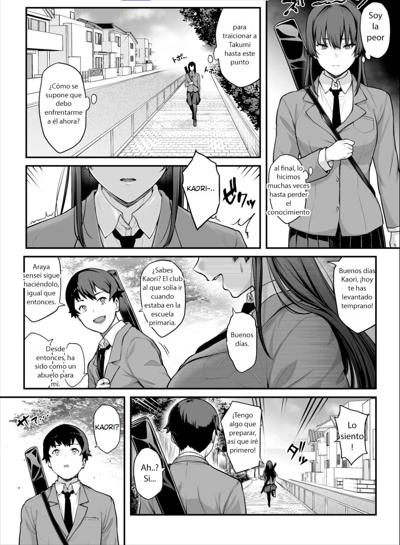 [Kaedeko, Yozo] Kendoubu Shushou de Osananajimi no Bijin de Tsuyoi Boku no Kanojo ga, Charao ni Assari Otosareru Wake ga Nai [Spanish] image number 44