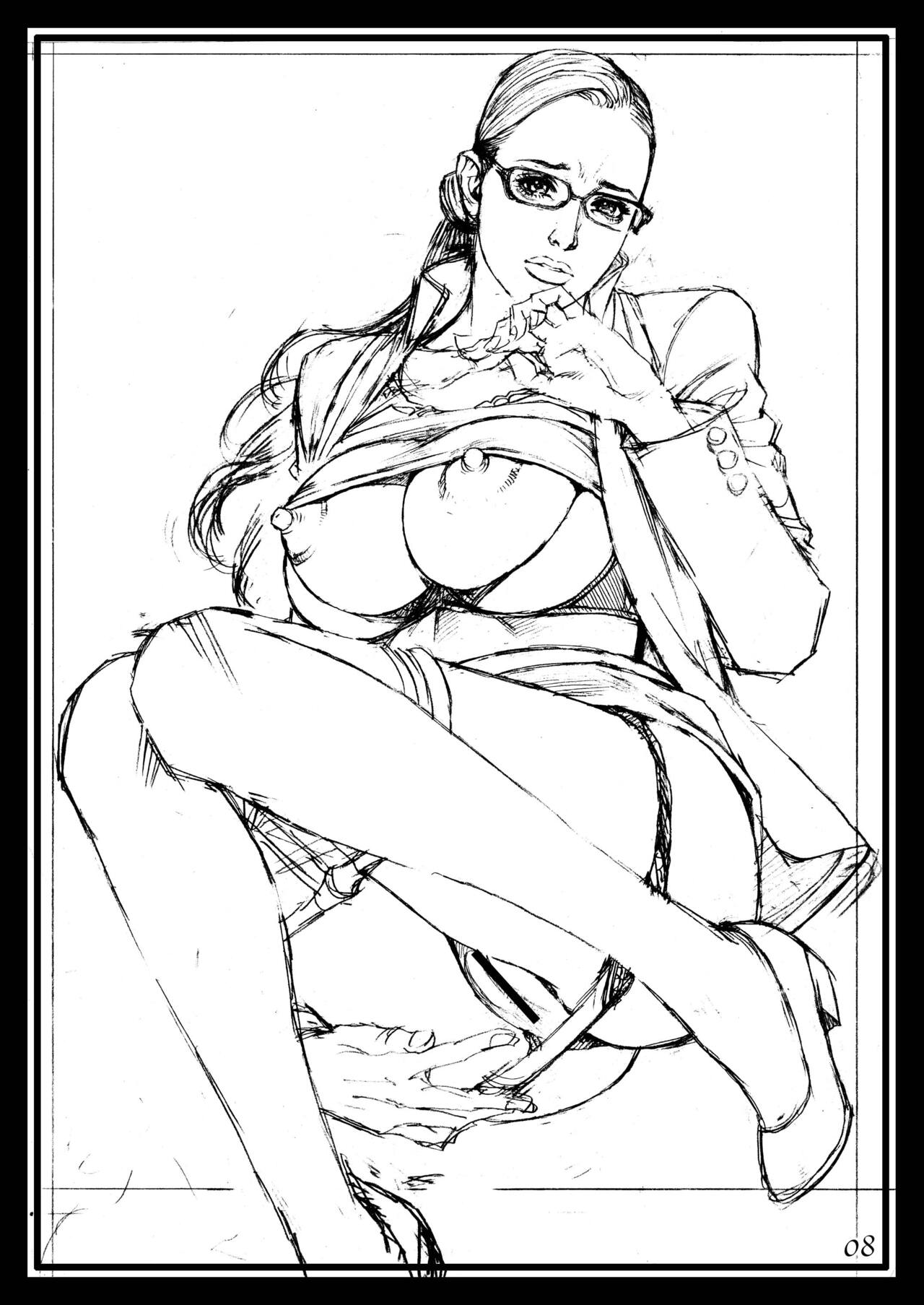 [電脳山咲組] 十六夜ラフ画汁XVI ラフ画集 in 淫Y赤絨毯2 image number 7