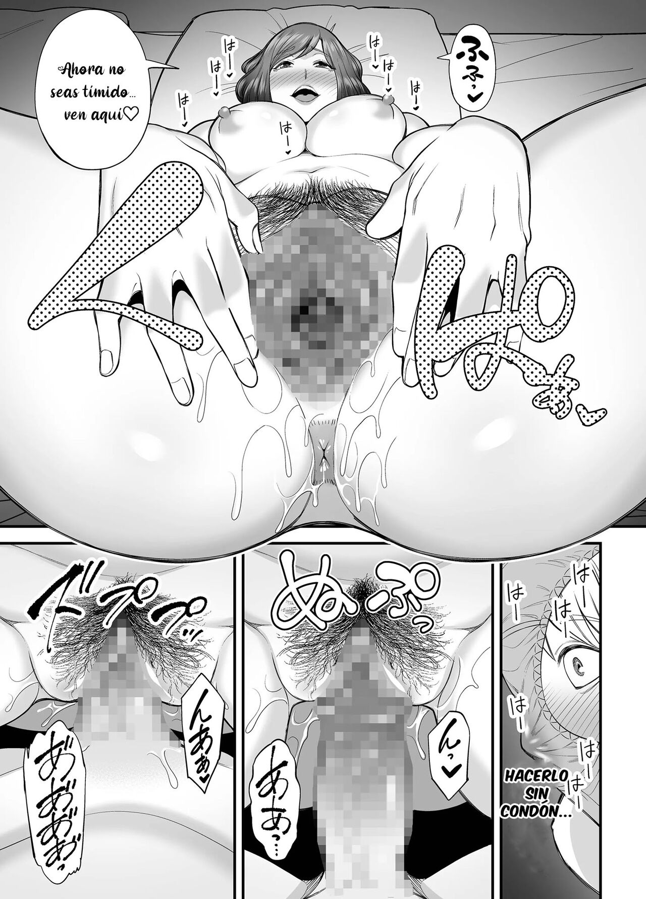 [Ura Meshiya (Maccha Neji)] Sexless de Yokkyu Fuman na Watashi wa, Musuko no Tomodachi to... [Spanish] image number 52