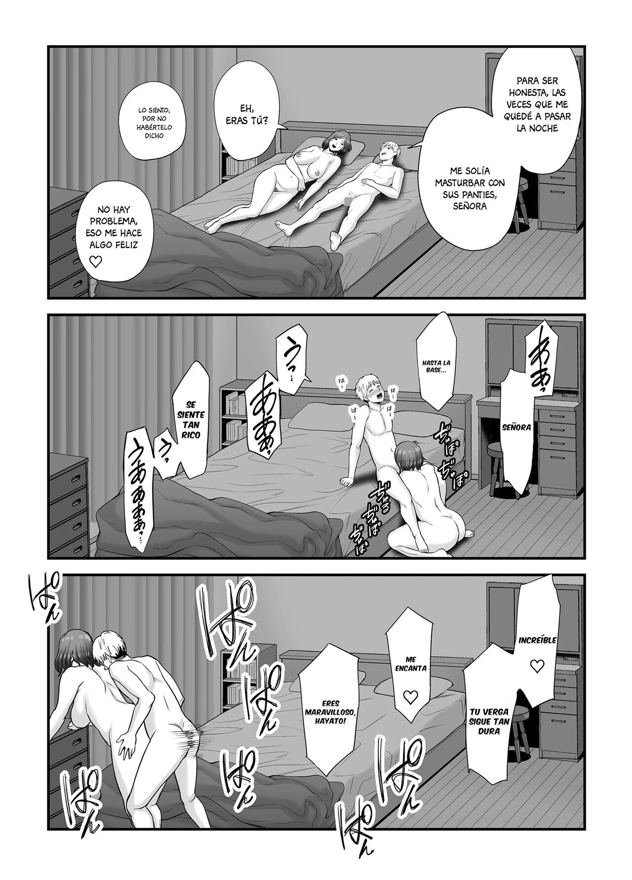 [Ura Meshiya (Maccha Neji)] Sexless de Yokkyu Fuman na Watashi wa, Musuko no Tomodachi to... [Spanish] image number 60