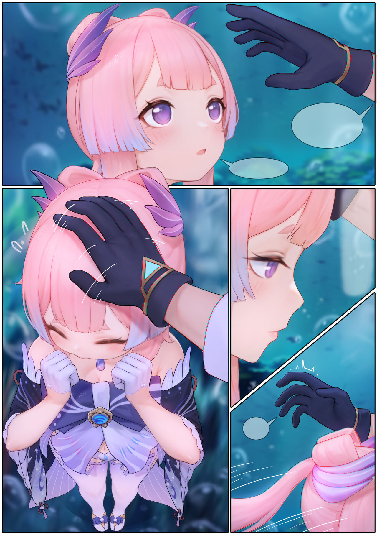 [Reikoku na Haizara] Flustered Kokomi (Genshin Impact) [Textless] image number 8