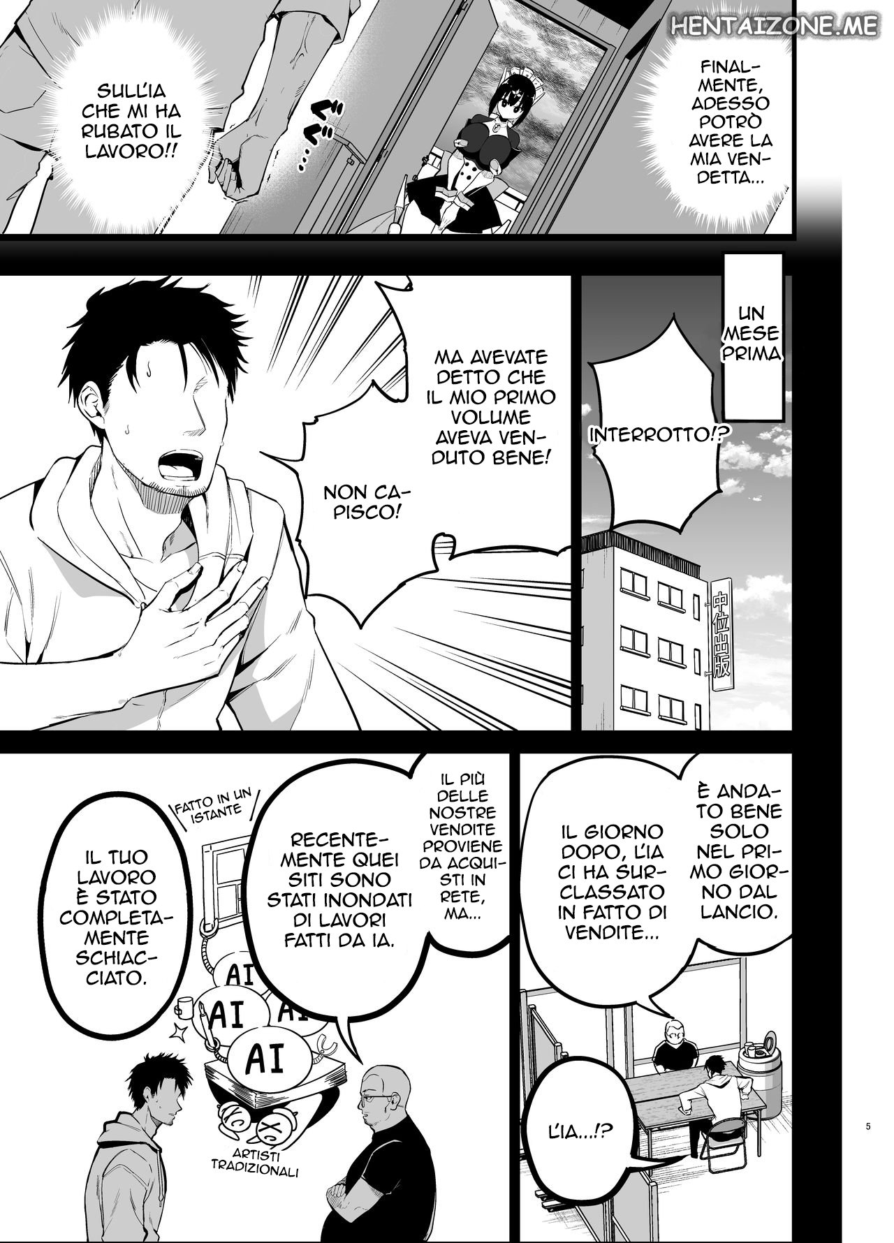 [Aohimo Familia (Chilt)] AI ni Shigoto o Torareta Mangaka, Seieki mo Torareru. | Androidi per Adulti [Italian] 图片编号 4