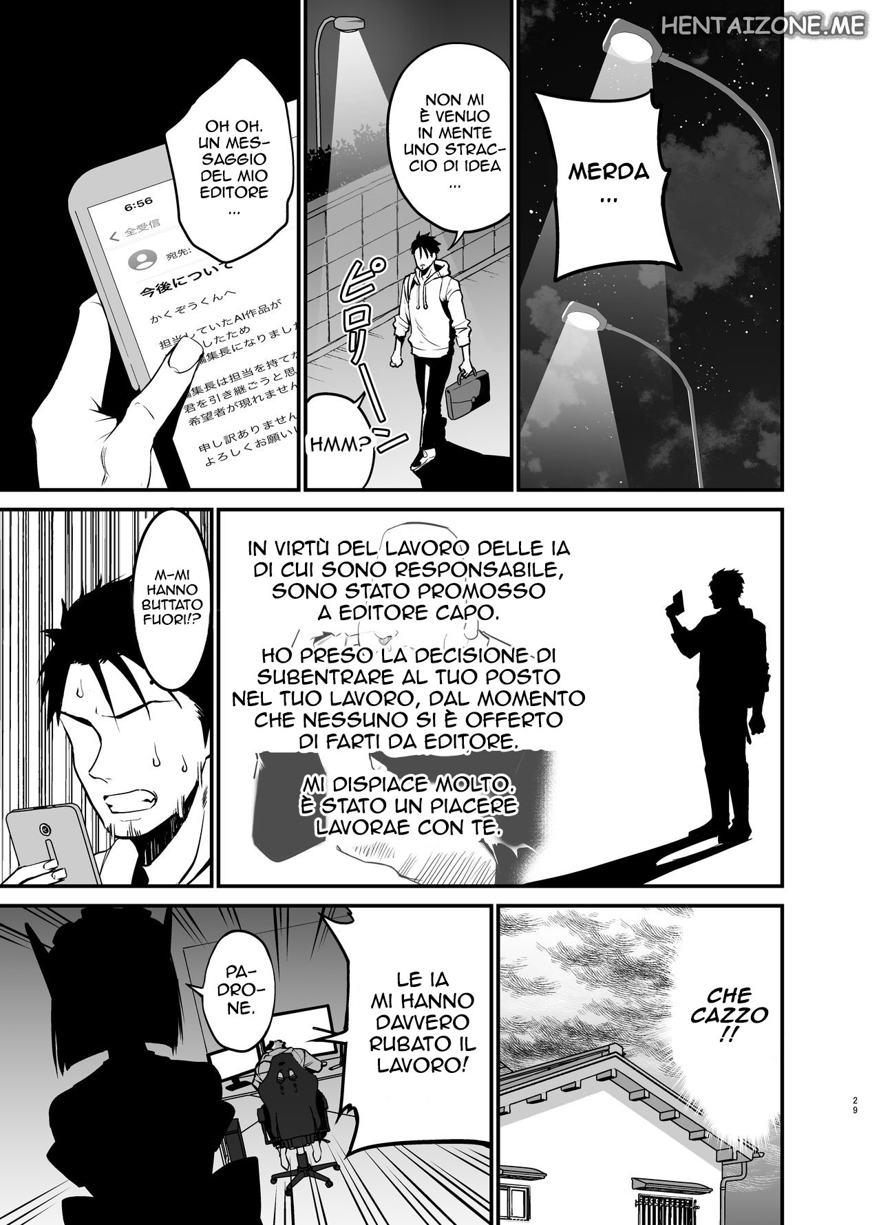 [Aohimo Familia (Chilt)] AI ni Shigoto o Torareta Mangaka, Seieki mo Torareru. | Androidi per Adulti [Italian] 图片编号 28