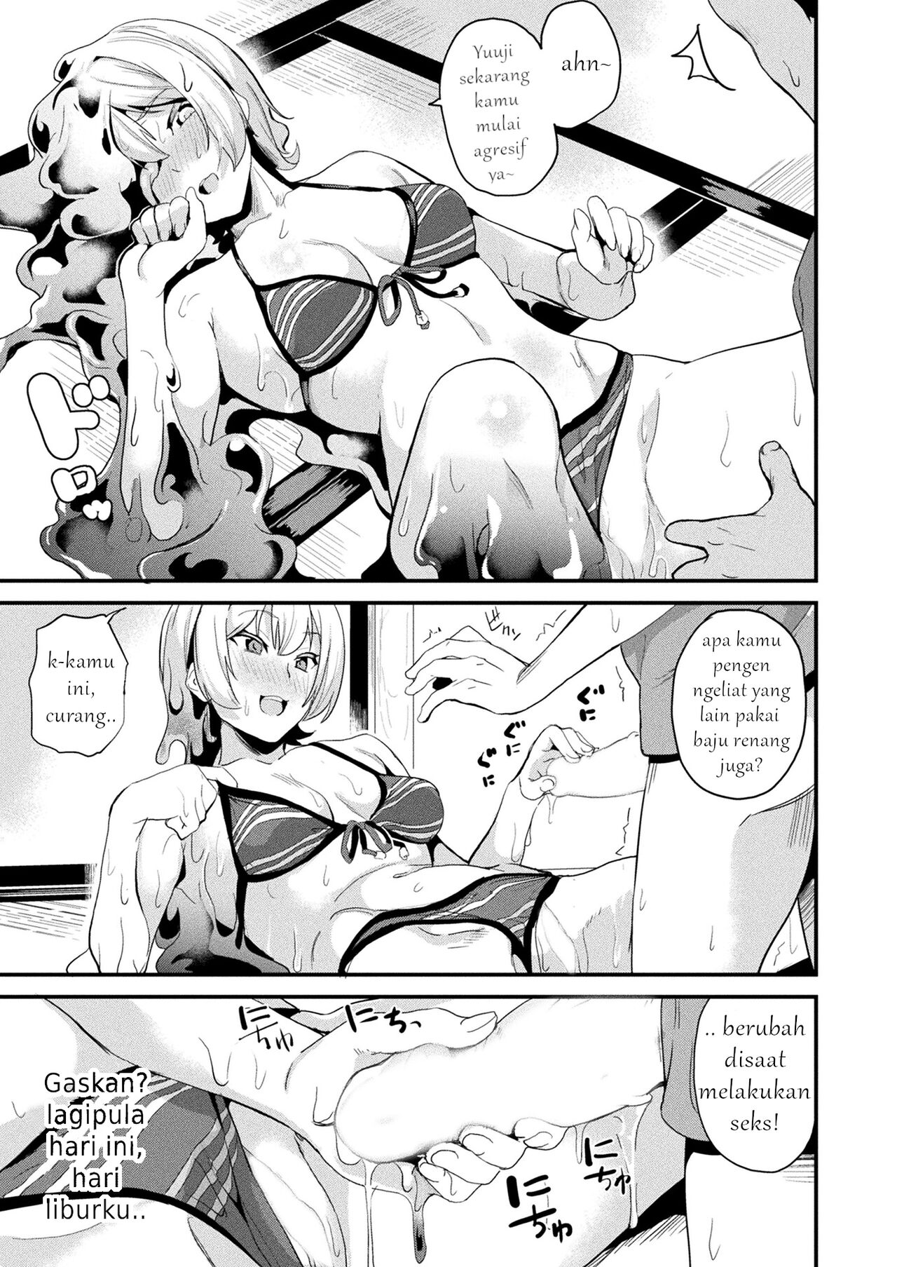 [DATE] Doukyo Suru Neneki Ch. 11 (COMIC Unreal 2022-10 Vol.99) | Tinggal Bersama Slime Ch. 11 [Indonesian] [DUN] [Digital] image number 6