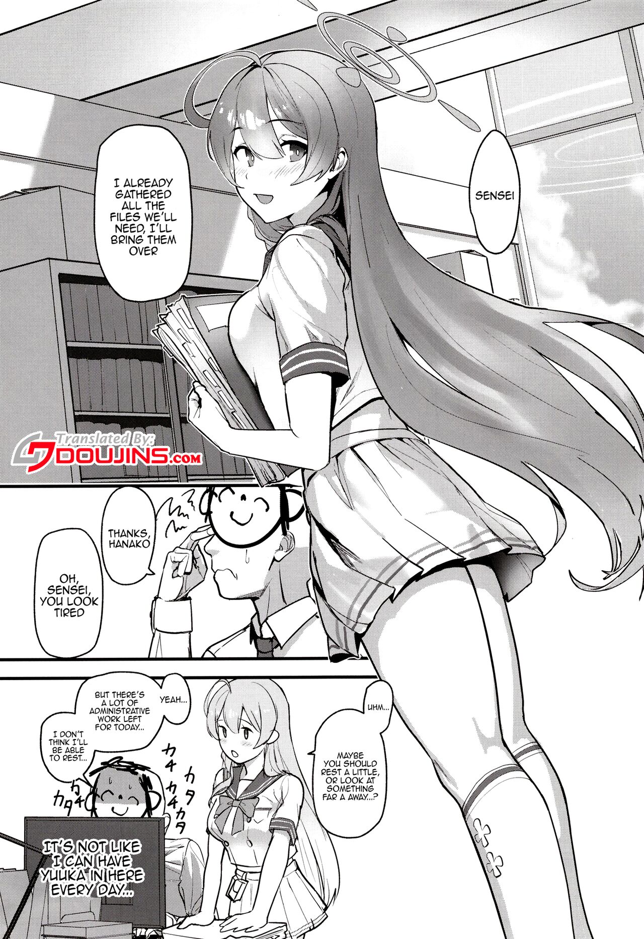 (C102) 	[Yoridori Midori (Kiiro Hakushiro)] Aiyoku wa Muyoku ni Nitari | Lust is Next to Selflessness (Blue Archive) [English] {Doujins.com} image number 4