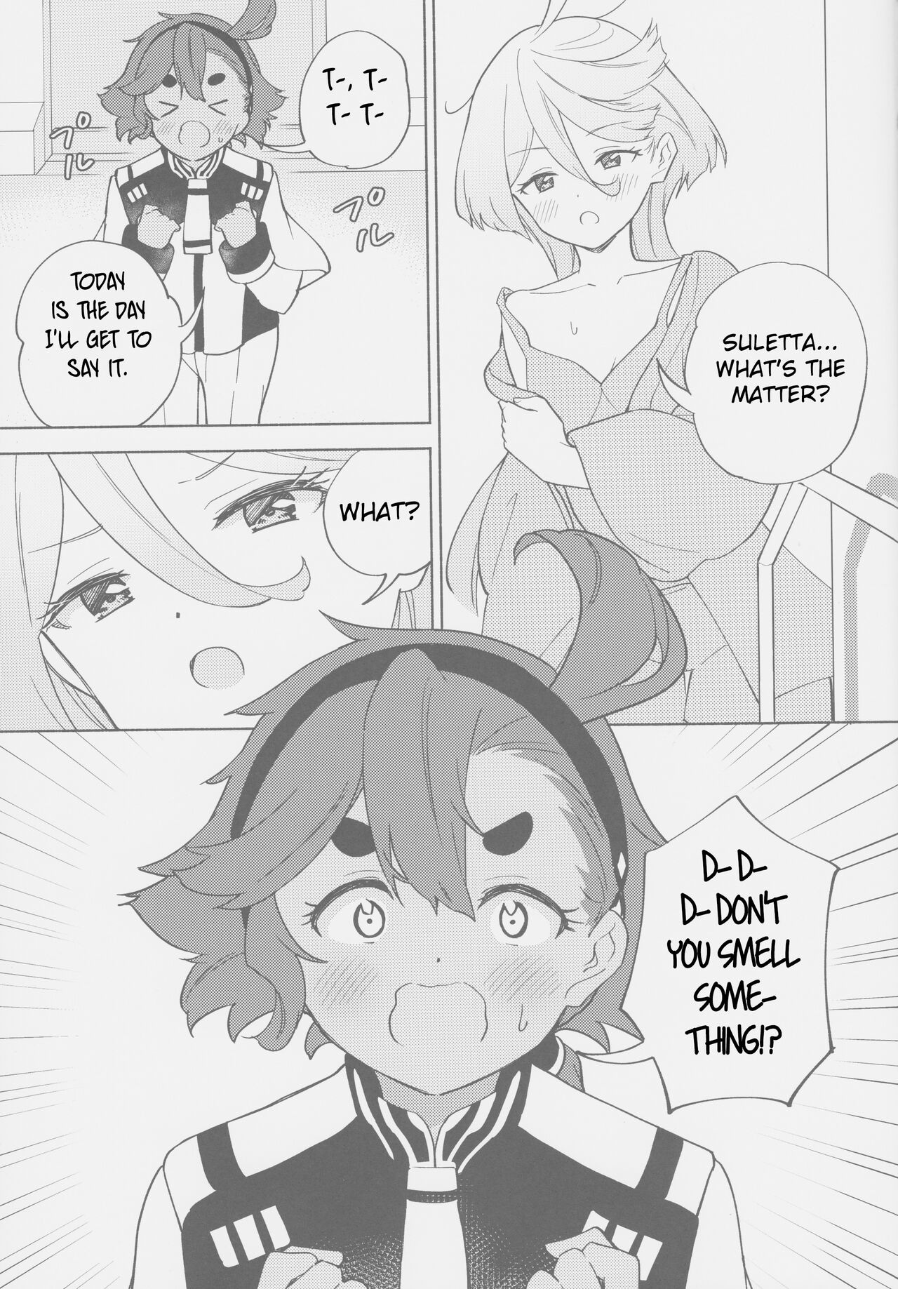 (C101) [Gutsutoma (Tachi)] Kimi no Kaori shika Shinai - It only smells like a fiancée. (Gundam The Witch from Mercury) [English] изображение № 7