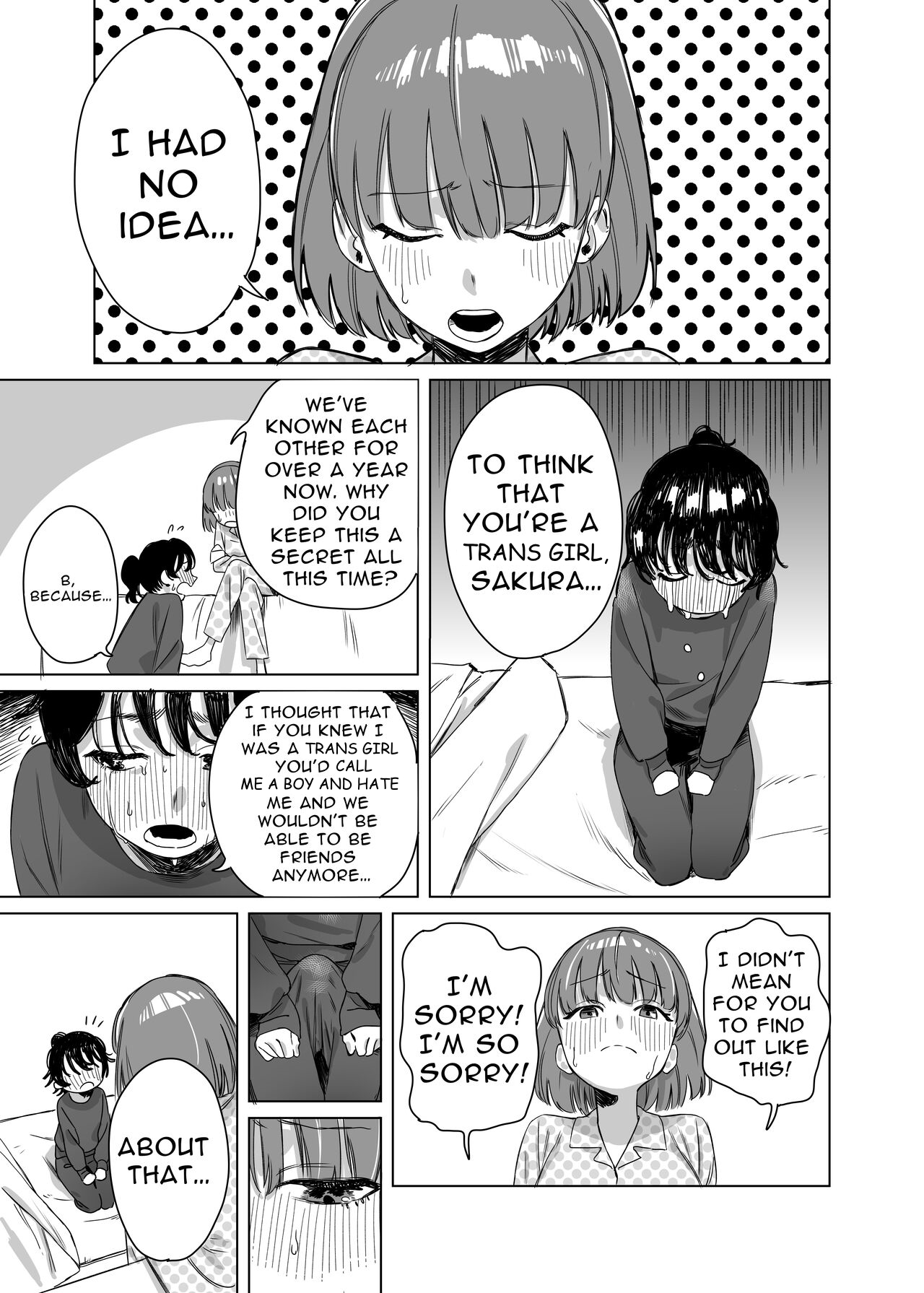 [Ekogi] Futanari ga Tomodachi ni Seishori shite morau Hanashi | [Trans girl rewrite] A Trans Girl In Sexual Need Is a Fuckbuddy image number 5