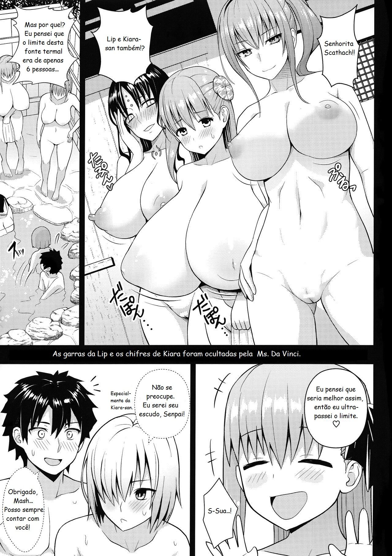 (C94) [Circle Eden (Diisuke)] Kono Onsen wa Mugen no Niku de Dekite iru | This Hot Spring is Made of Infinite Thickness (Fate/Grand Order) [Portuguese-BR] [Raccon Scans] 画像番号 4