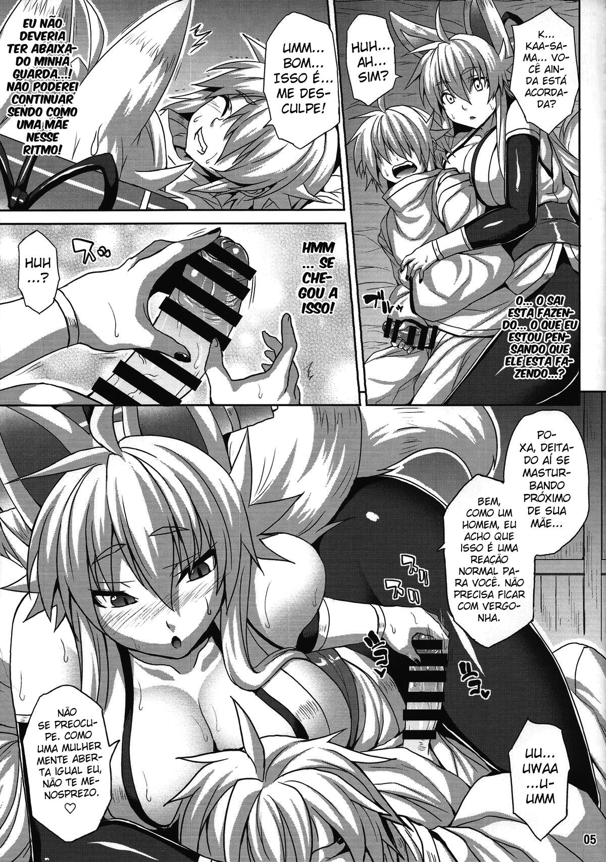 (C87) [Nounai Ekijiru (Somejima)] Konjuu Inkyo Kurashi (Shinrabansho) [Portuguese-BR] image number 4