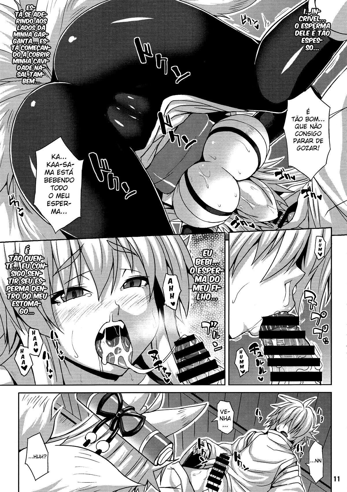 (C87) [Nounai Ekijiru (Somejima)] Konjuu Inkyo Kurashi (Shinrabansho) [Portuguese-BR] image number 10