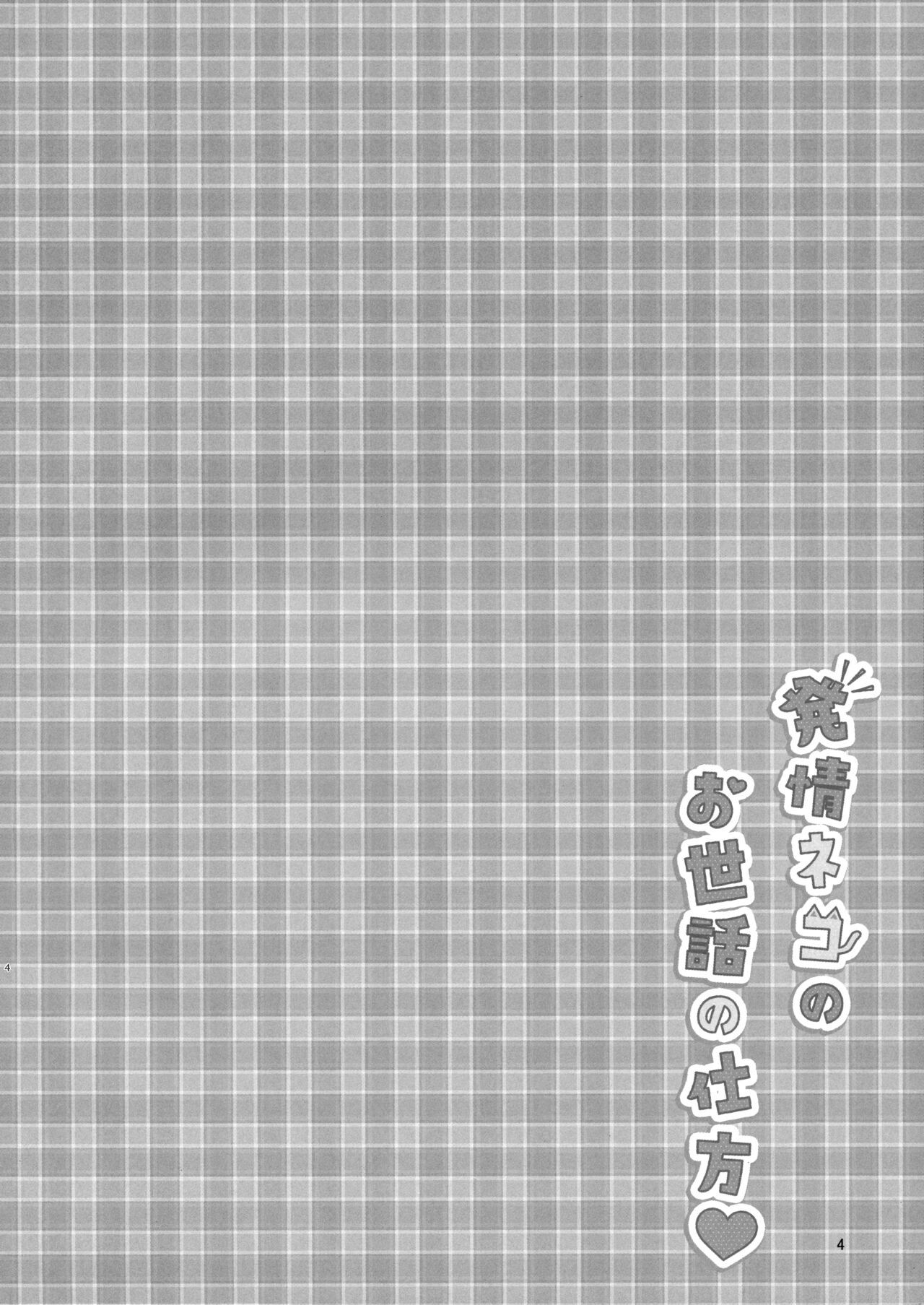 (C101) [Momochiakyou (Momochichia)] Hatsujou Neko no Osewa no Shikata numero di immagine  3