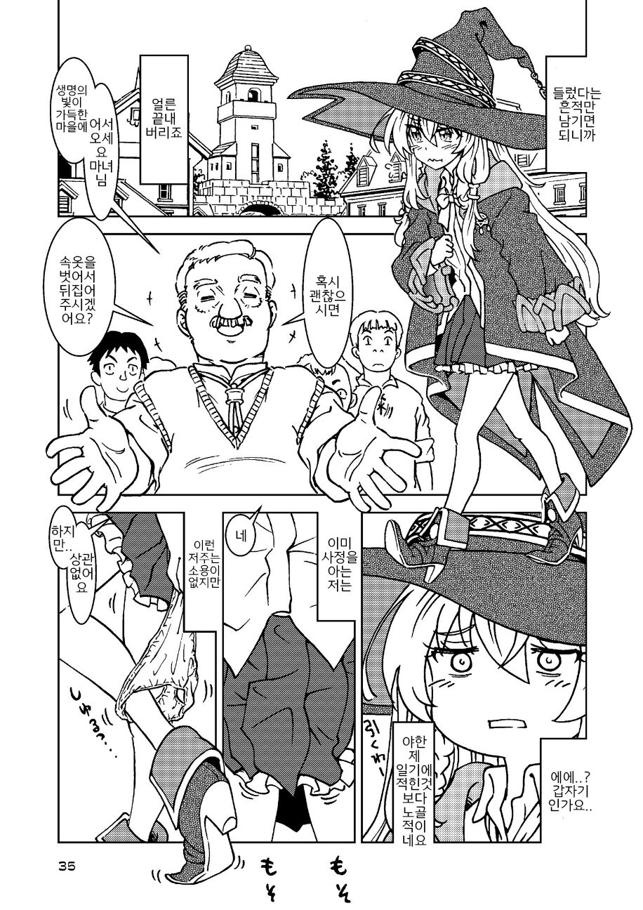 (C100) [Madakoya (Madako)] Tabitabi Nikki ni wa Shirusenakatta Koto. 3 (Majo no Tabitabi) [Korean] image number 35