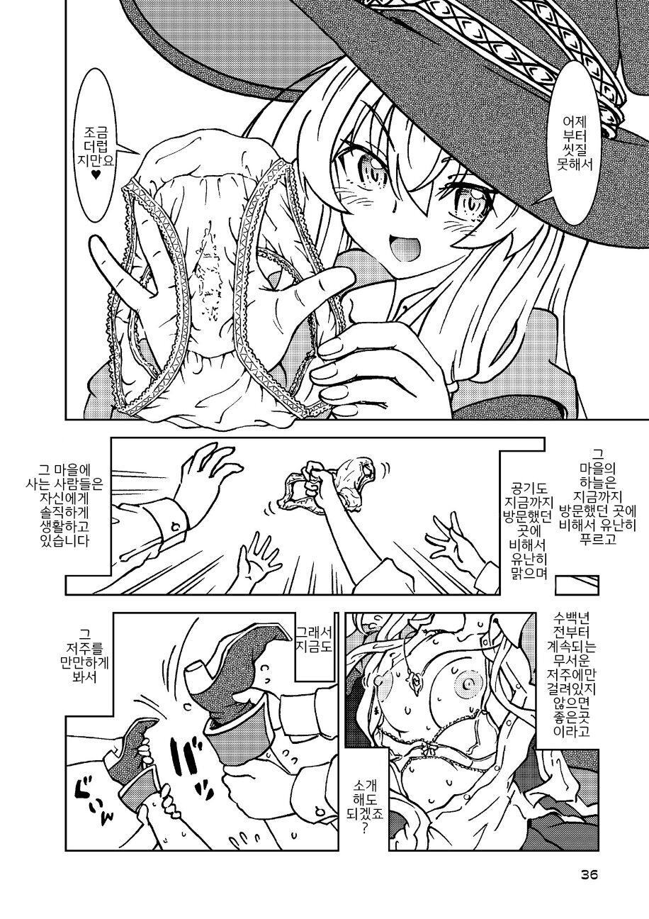 (C100) [Madakoya (Madako)] Tabitabi Nikki ni wa Shirusenakatta Koto. 3 (Majo no Tabitabi) [Korean] image number 36