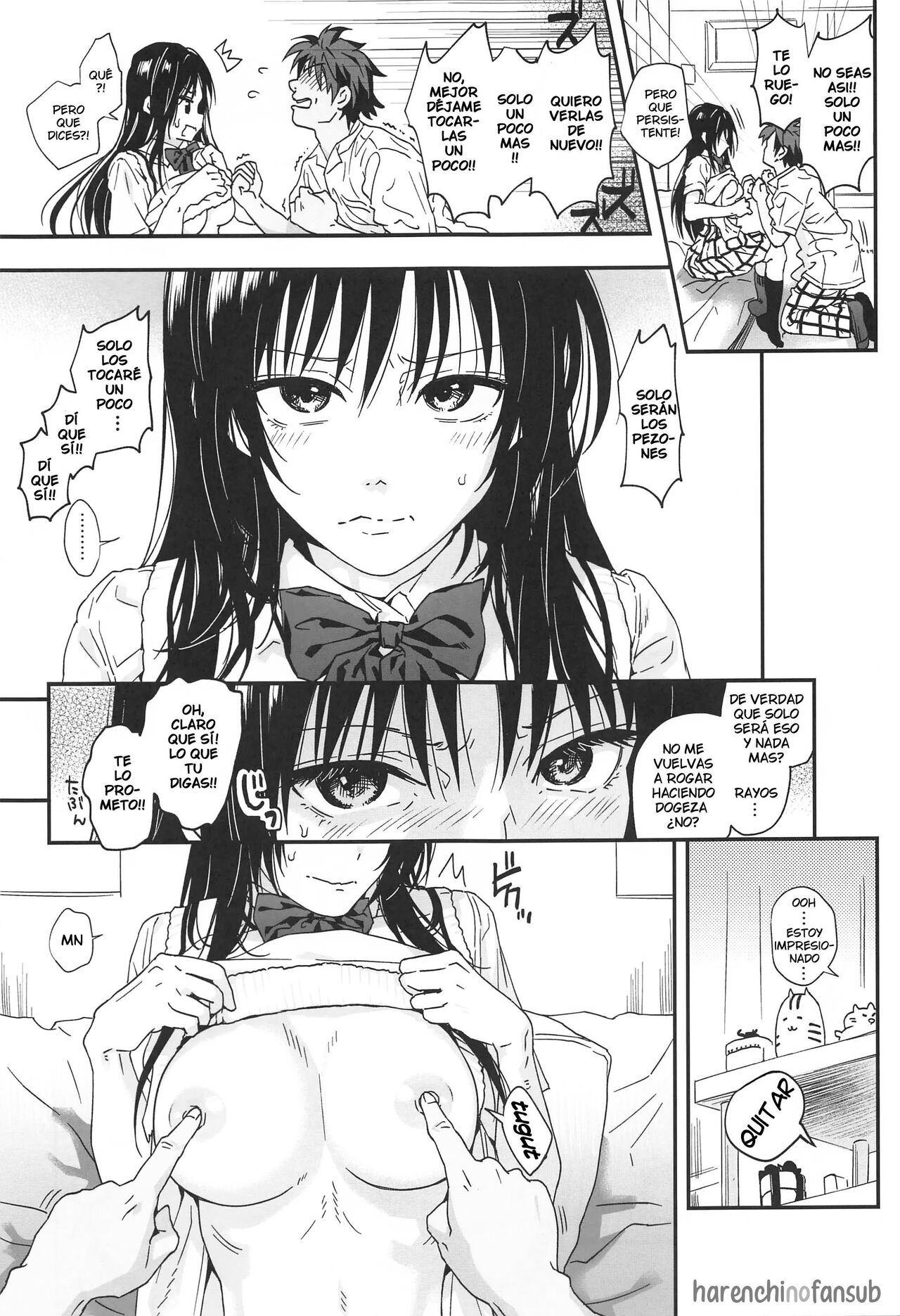 (C102) [Samurai Ninja GREENTEA] To LOVE-Ru na Oppai -Oshi ni Yowai JK Kanojo-san- (To LOVE-Ru) [Spanish] [Harenchi no Fansub] 画像番号 9