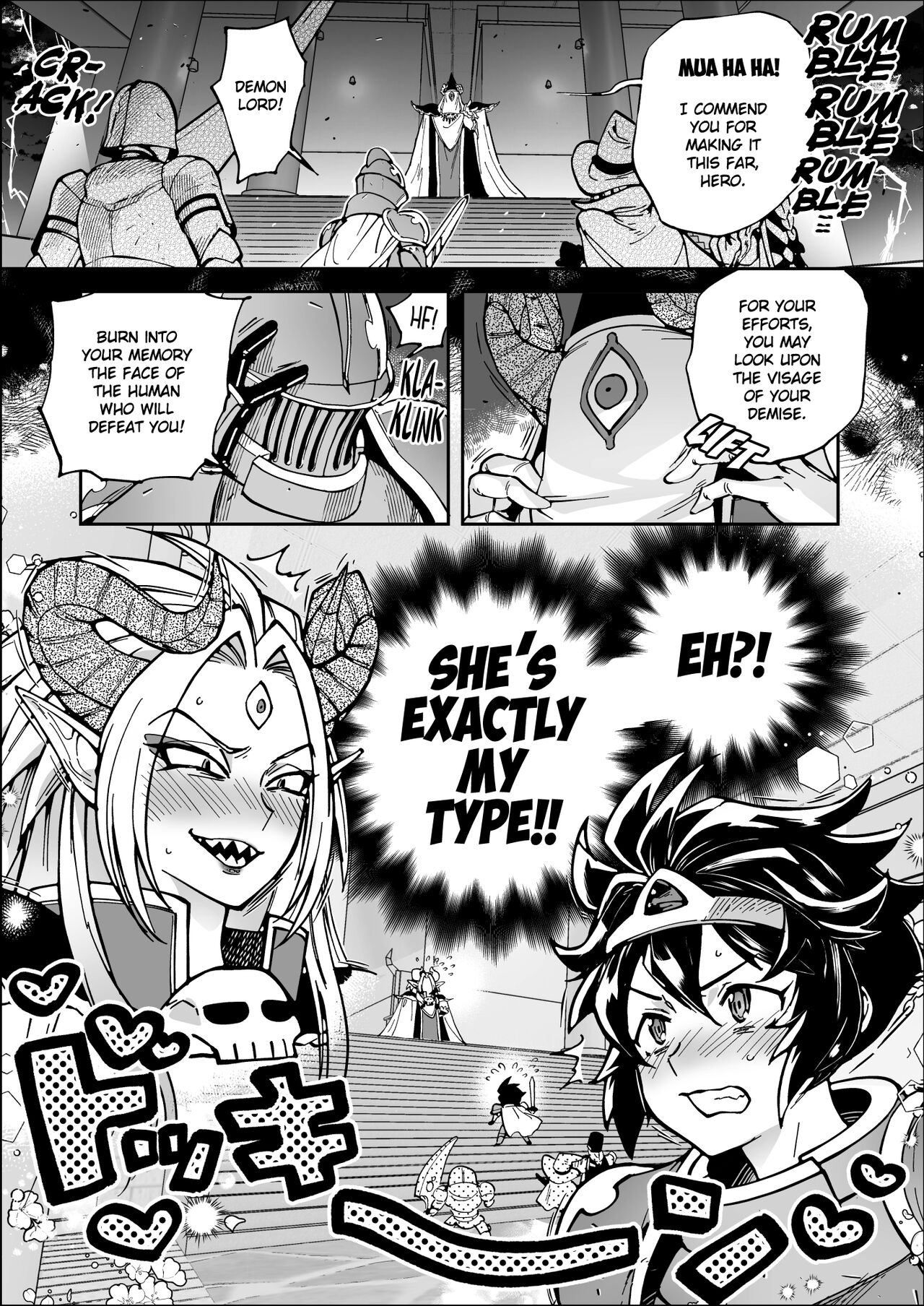 [Nambokuya (Namboku)] Saishuu Kessen de Hajimete Otagai no Sugao Mite Horechatta Yuusha to Maou | Unmasked for the Final Battle! Hero + Demon Lord - Love at First Sight! [Digital] [English] image number 3