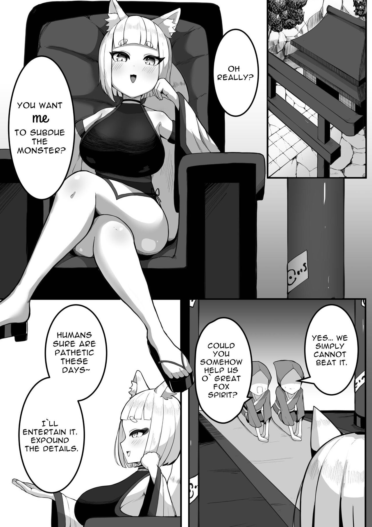 [Bonnouji Yura] Supernatural Foxgirl Gives Orgasmic Birth To Tentacles [English Version] [Translators Unite] image number 4