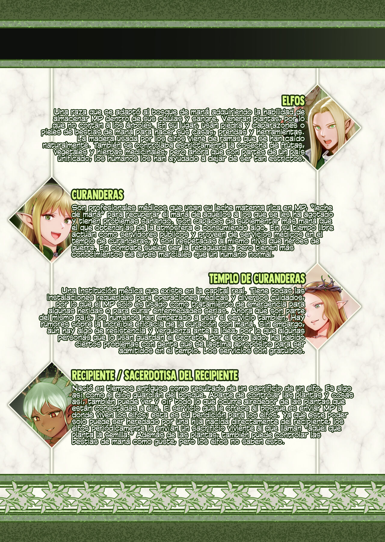 [Horiishi Horuto] Fel to Mana no Mori -Taieki de Tairyoku Kaifuku sasetekureru Bakunyuu Healer Elf- [Spanish] [Rakuen Translations] 画像番号 62
