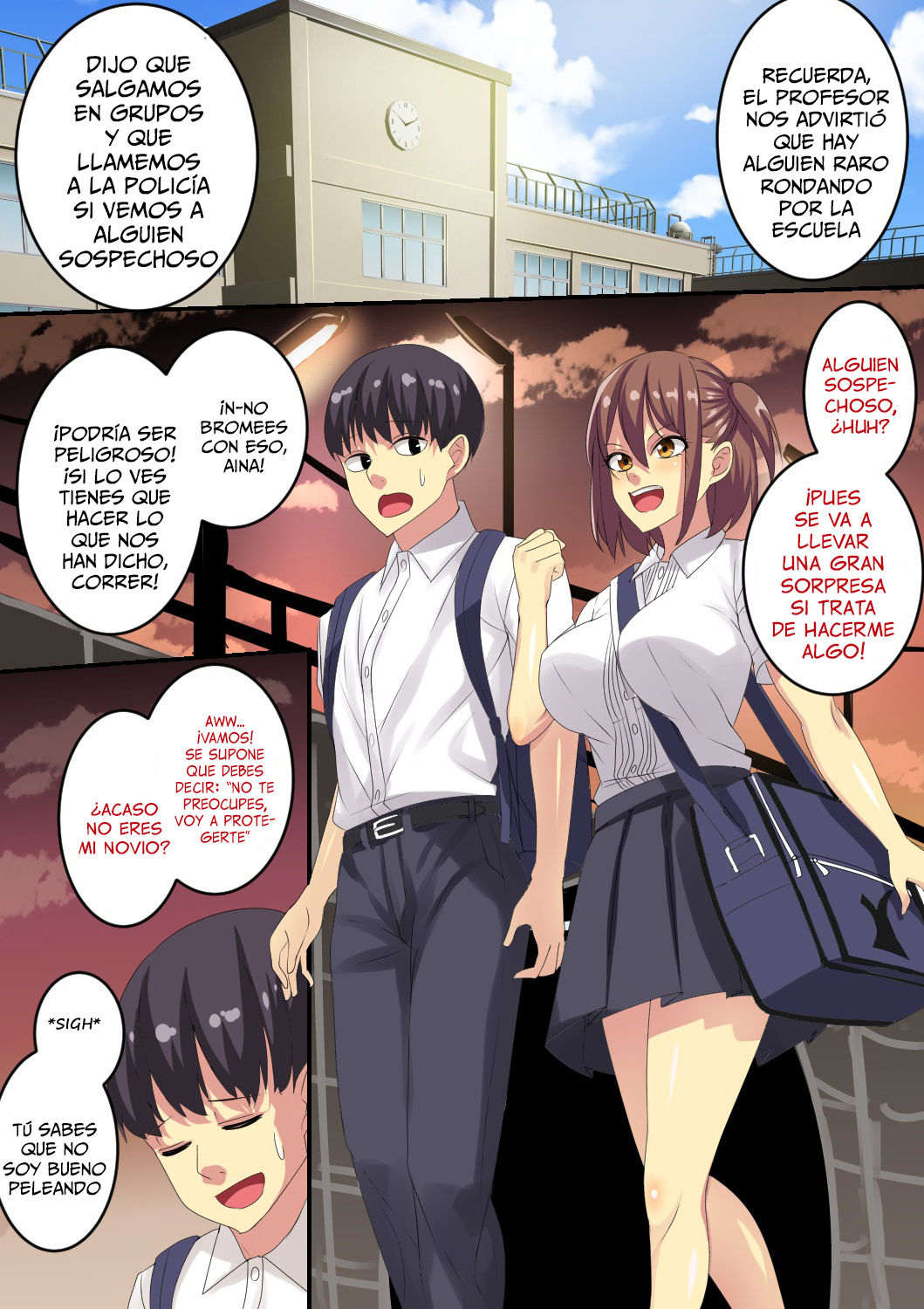 [Waribashi Kouka] Ima Boku no Me no Mae de Kanojo ga Goukanma ni Boukou Saretemasu... | I'm Watching My Girlfriend Get Violated By a Sadistic Rapist... [Spanish] numero di immagine  2