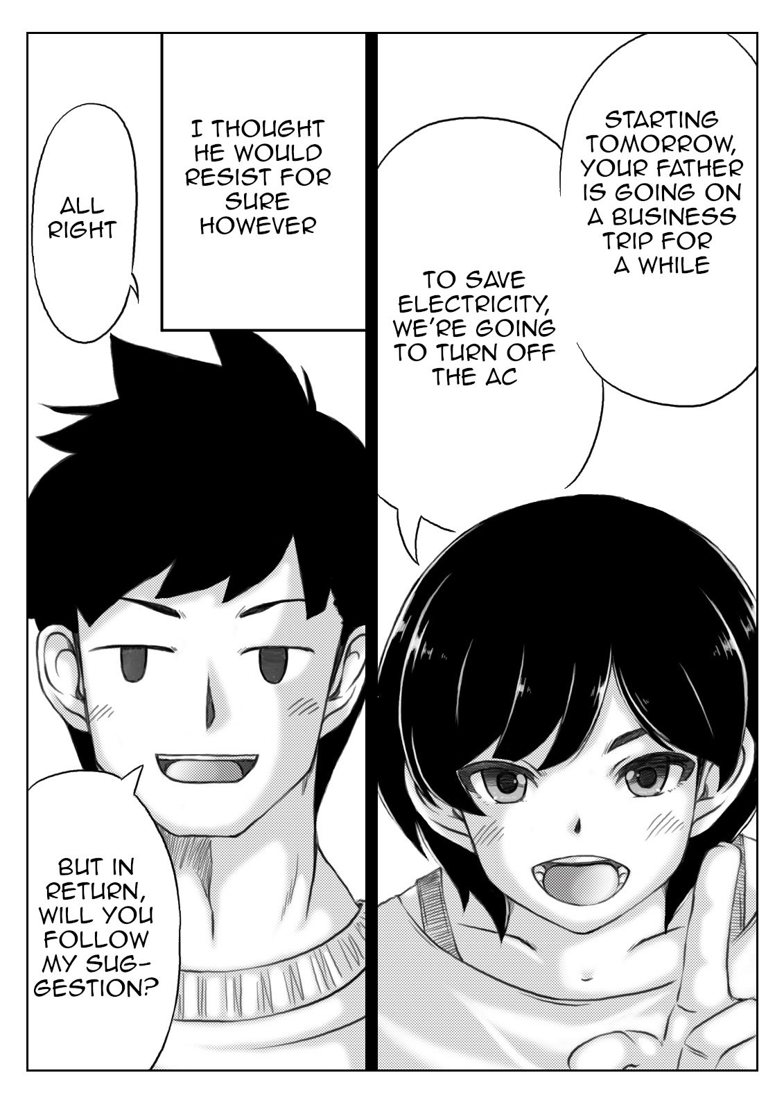 [Kirin Planet (Mankai Beesuke)] Haha to Musuko no Natsu no Denki Setsuyakujutsu | Mother and Son's Summer Electricity Saving Method [English][Amoskandy] 图片编号 3