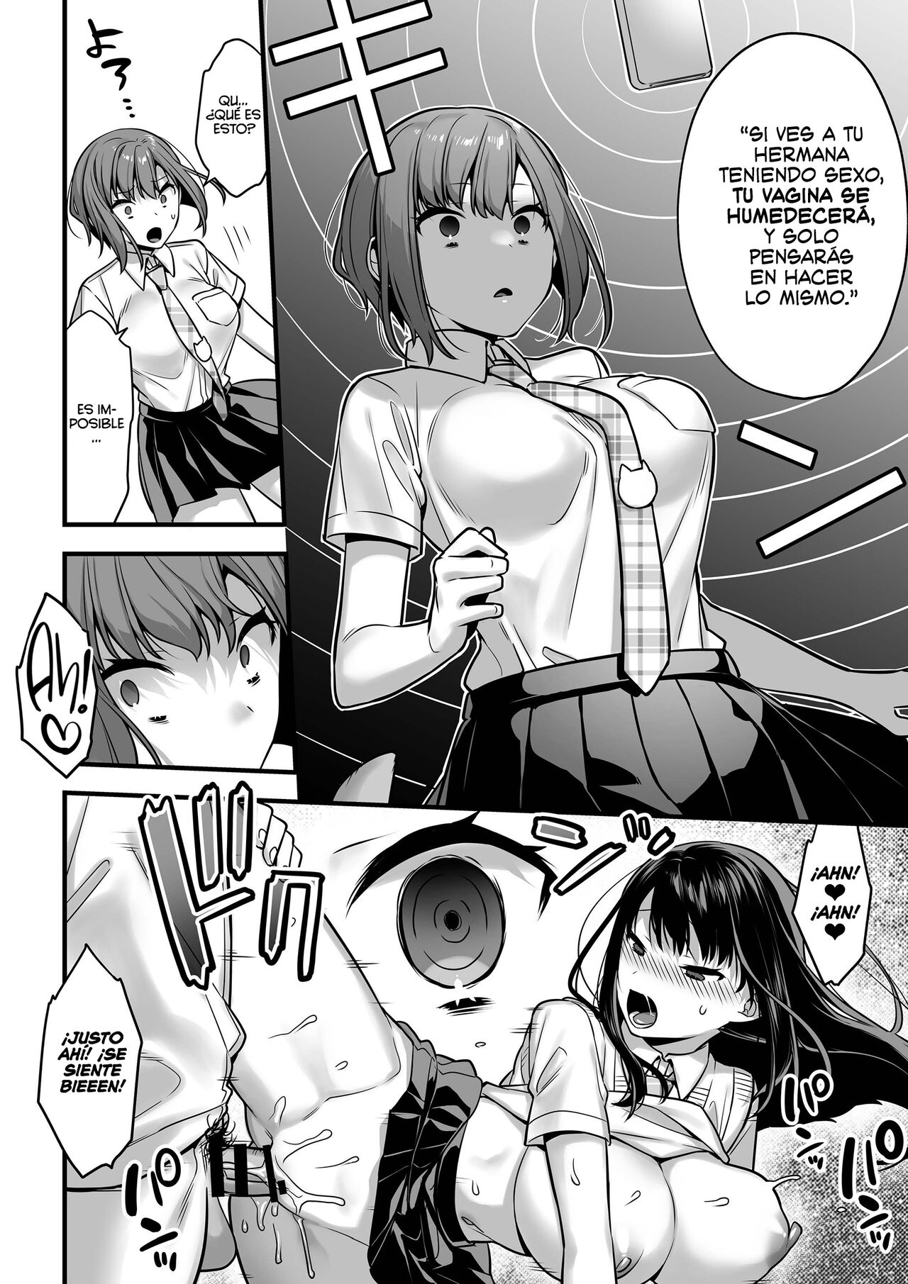 [U-RaL (Yamanashi Yuuya)] Futagotte Saiminjutsu ni Kakaru no mo Douji Nandesuka? | ¿Las Gemelas También se hipnotizan al mismo tiempo? [Spanish] [EromegameTT y NTINFS] Bildnummer 17