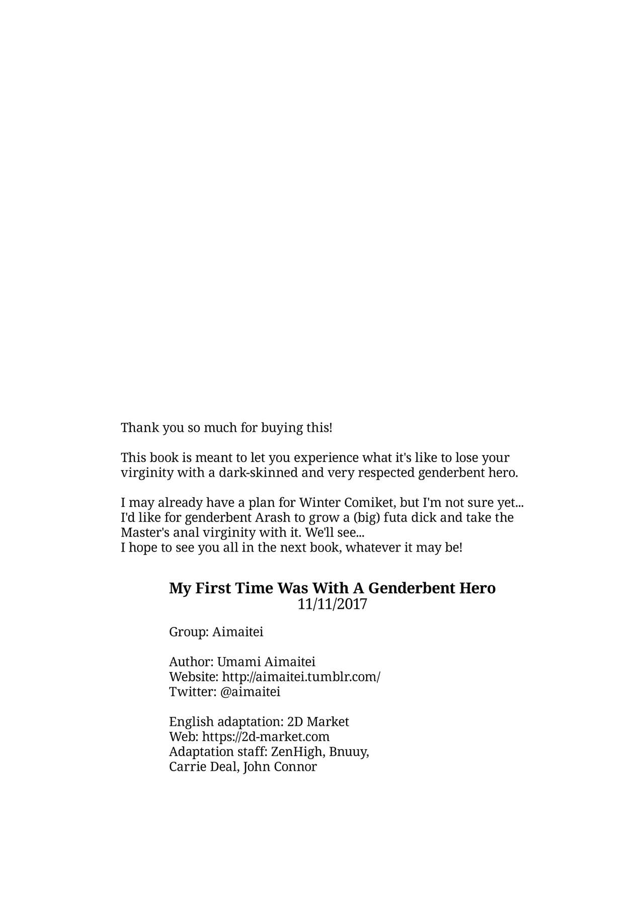 [Aimaitei (Aimaitei Umami)] TS Shita Eiyuu ni Fudeoroshi Shitemorau Hon | My First Time Was With A Genderbent Hero (Fate/Grand Order) [English] [2d-market.com] [Decensored] [Digital] image number 26