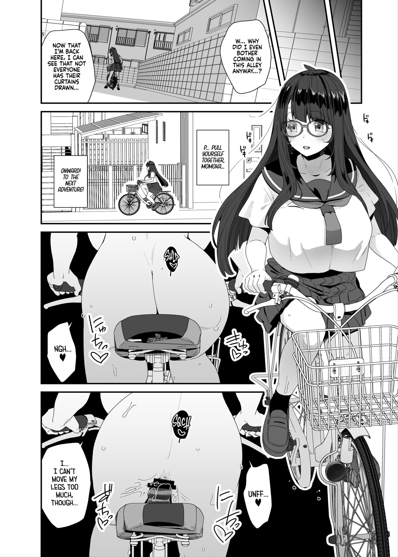 [Condiment Moderately (Maeshima Ryou)] Dosukebe Kyonyuu Joshi ga Acme Jitensha de Osanpo Onanie suru Hanashi | The Slutty, Stacked Middle Schooler Who Gets Off on her Bike [English] [head empty + Xzosk] Bildnummer 21