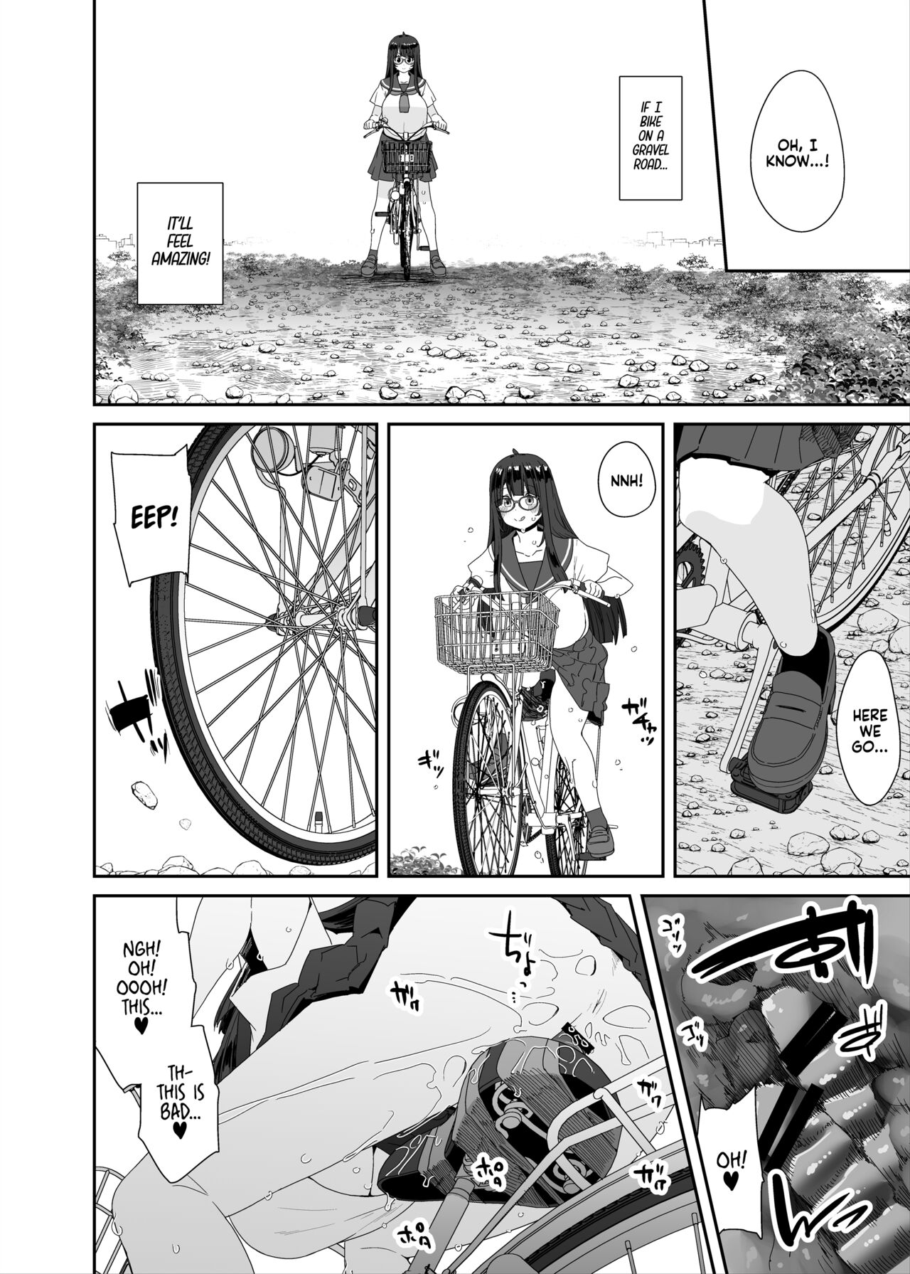 [Condiment Moderately (Maeshima Ryou)] Dosukebe Kyonyuu Joshi ga Acme Jitensha de Osanpo Onanie suru Hanashi | The Slutty, Stacked Middle Schooler Who Gets Off on her Bike [English] [head empty + Xzosk] Bildnummer 23