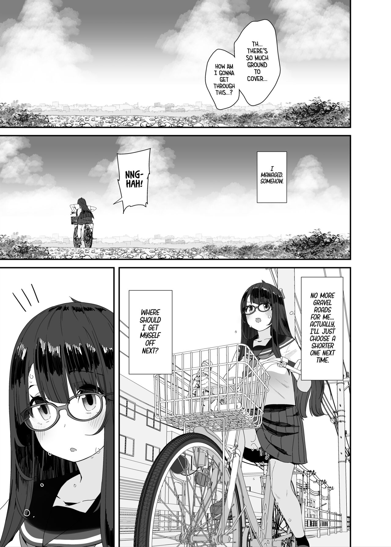 [Condiment Moderately (Maeshima Ryou)] Dosukebe Kyonyuu Joshi ga Acme Jitensha de Osanpo Onanie suru Hanashi | The Slutty, Stacked Middle Schooler Who Gets Off on her Bike [English] [head empty + Xzosk] Bildnummer 28