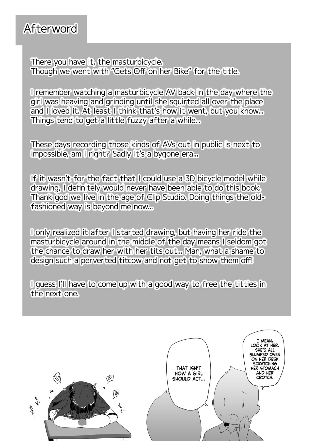 [Condiment Moderately (Maeshima Ryou)] Dosukebe Kyonyuu Joshi ga Acme Jitensha de Osanpo Onanie suru Hanashi | The Slutty, Stacked Middle Schooler Who Gets Off on her Bike [English] [head empty + Xzosk] Bildnummer 54