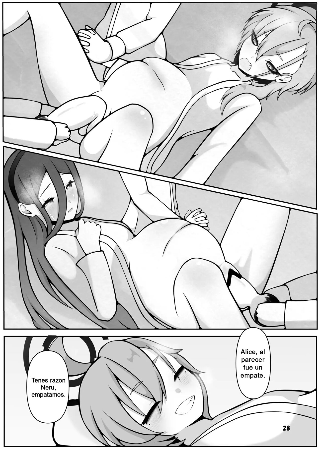 [Magical Kagechousukashi (Kagechousukashi,)] Neru to Alice ga Mama ni Naru made ~Sensei to Kurasu Totsukitooka~ (Blue Archive) [Spanish] [Gato Oscuro] [Digital] Bildnummer 25