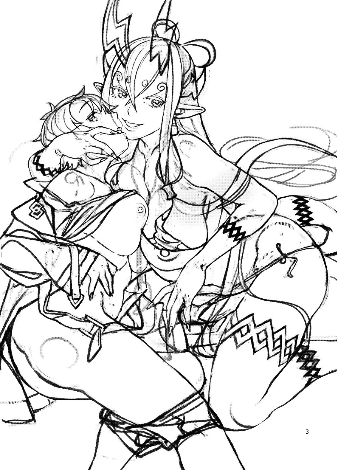 [Nekomataya (Nekomata Naomi)] Futanari Ibuki x Nyotaguda (Fate/Grand Order) [English] [Digital] 画像番号 3