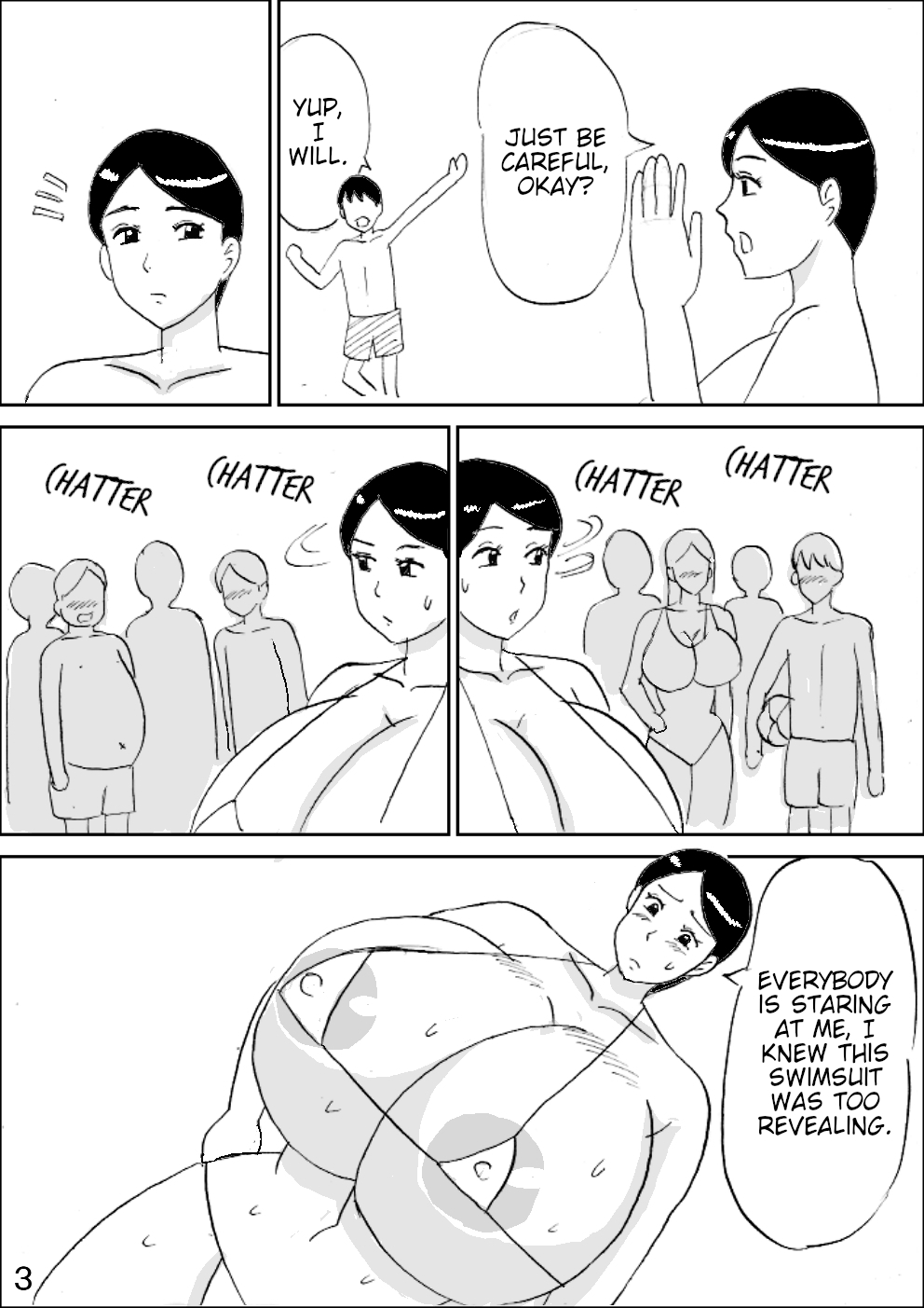 [Konbu-Maru] Bakunyuu Mama no Ecchi na Bikini 图片编号 4